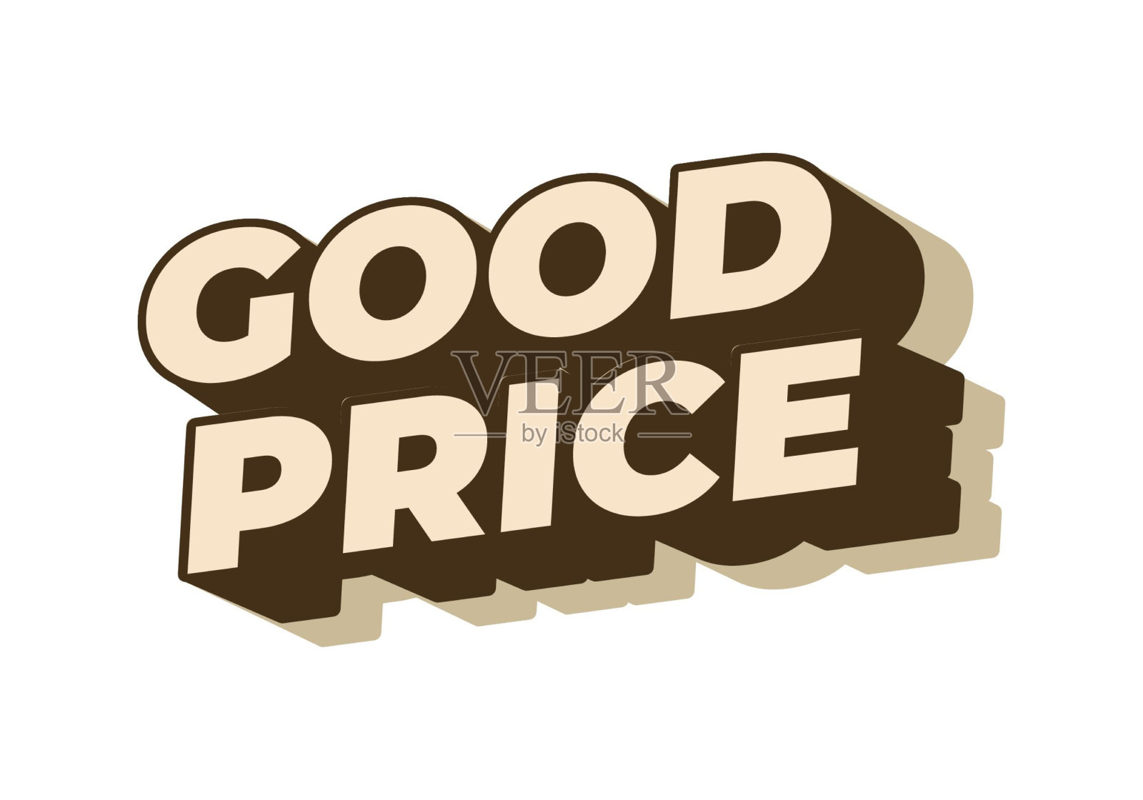 好价钱。文字效果在3D中看起来有很好的颜色插画图片素材