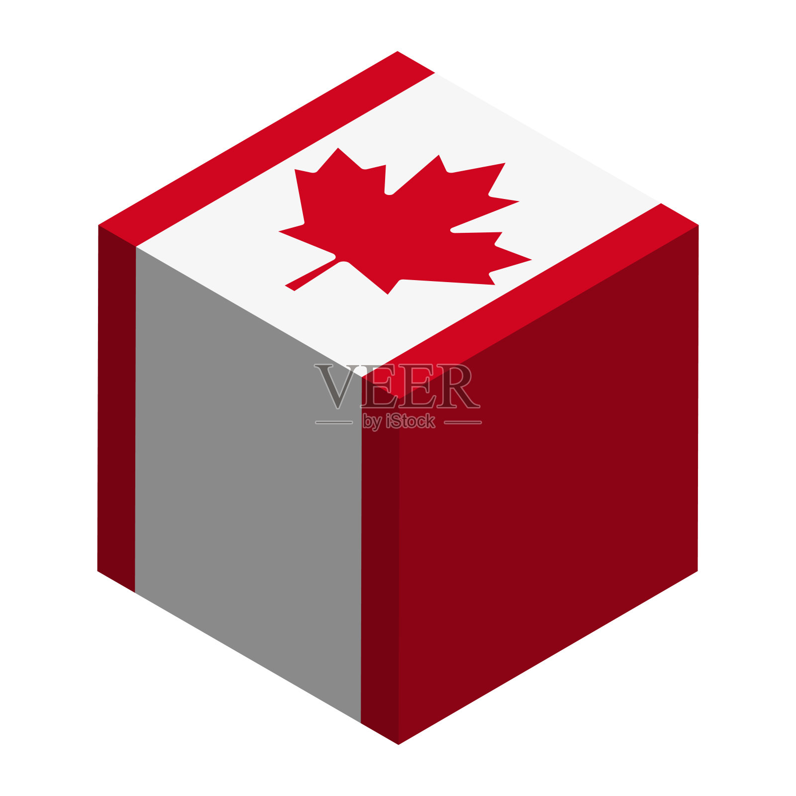 加拿大的立方矢量旗插画图片素材