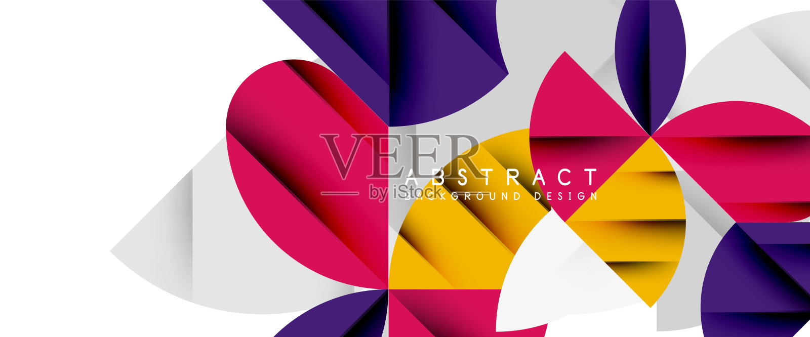 白色上最小的几何元素。花瓣，圆形三角形，星形插画图片素材