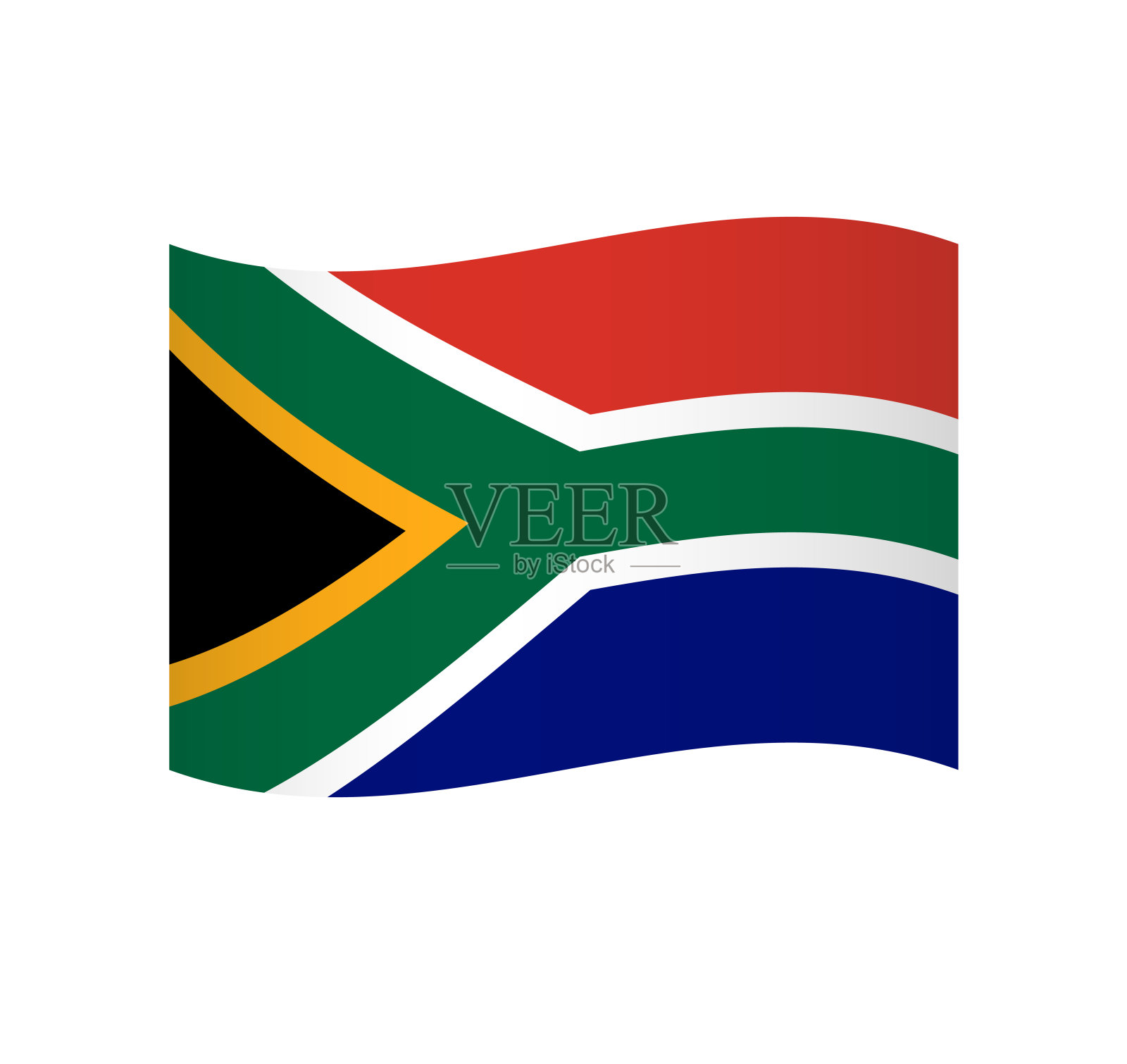 南非的波浪矢量旗插画图片素材
