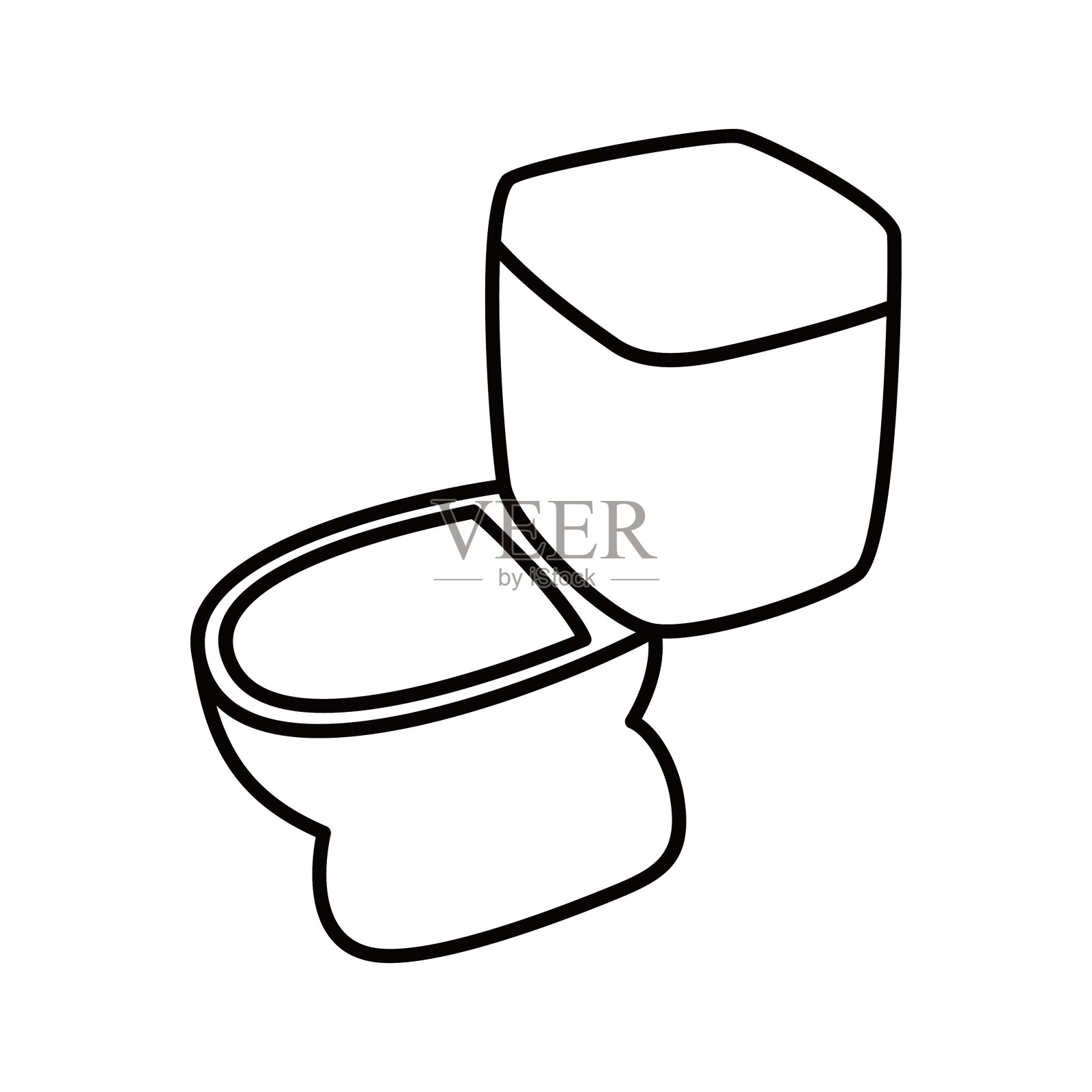 厕所图标设计。插画图片素材