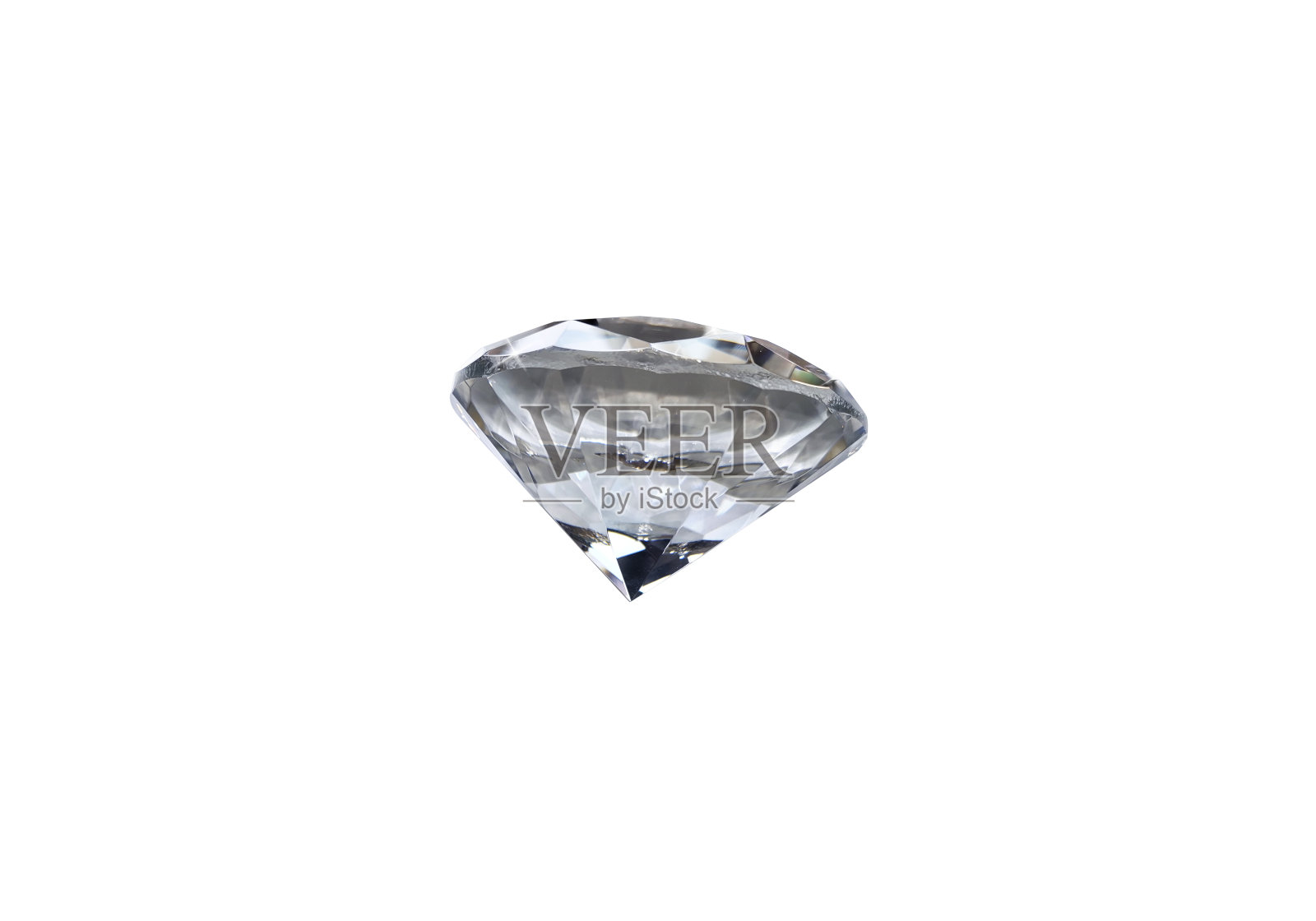 耀眼的钻石，透明的背景。向量照片摄影图片