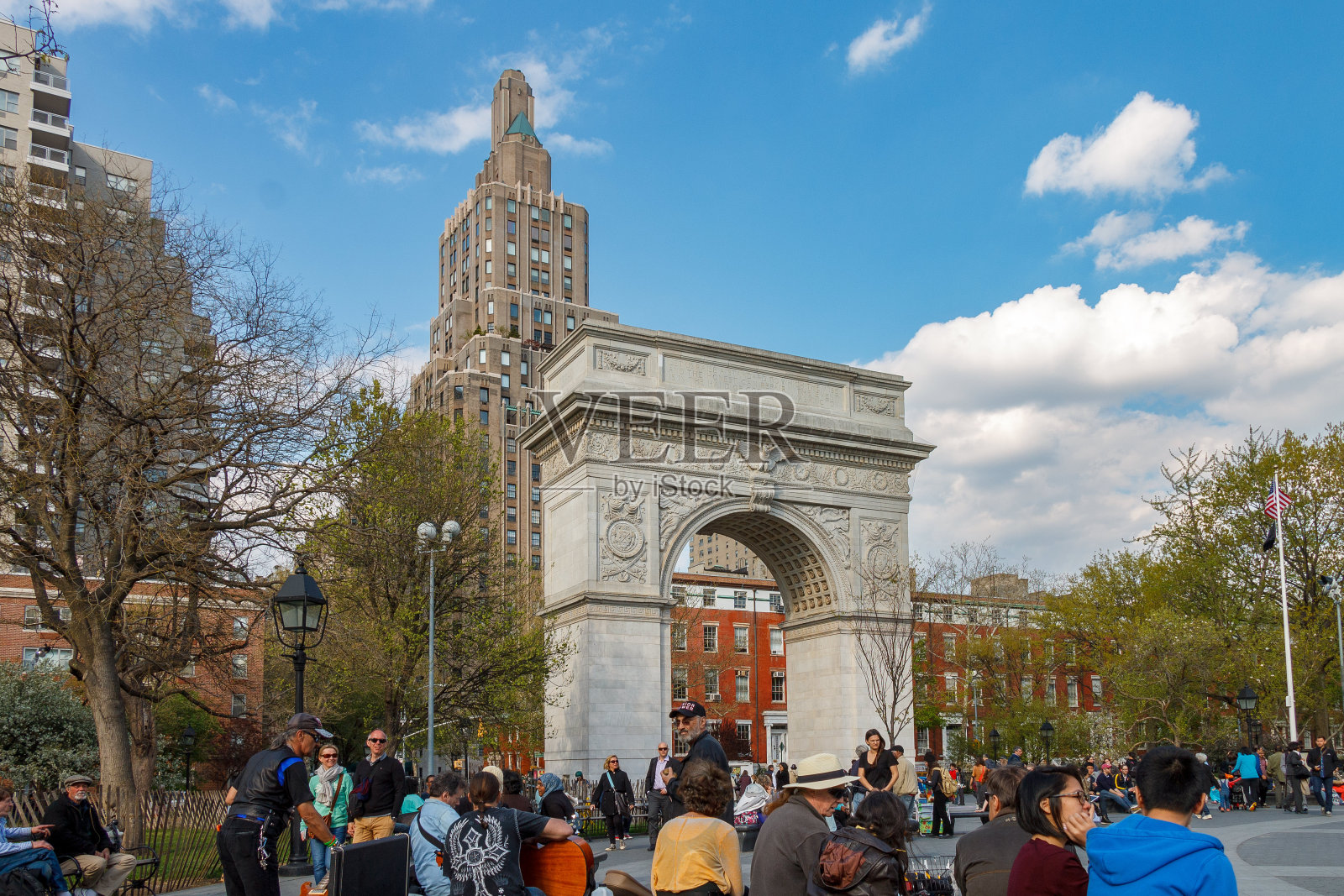 纽约曼哈顿的华盛顿公园拱门照片摄影图片