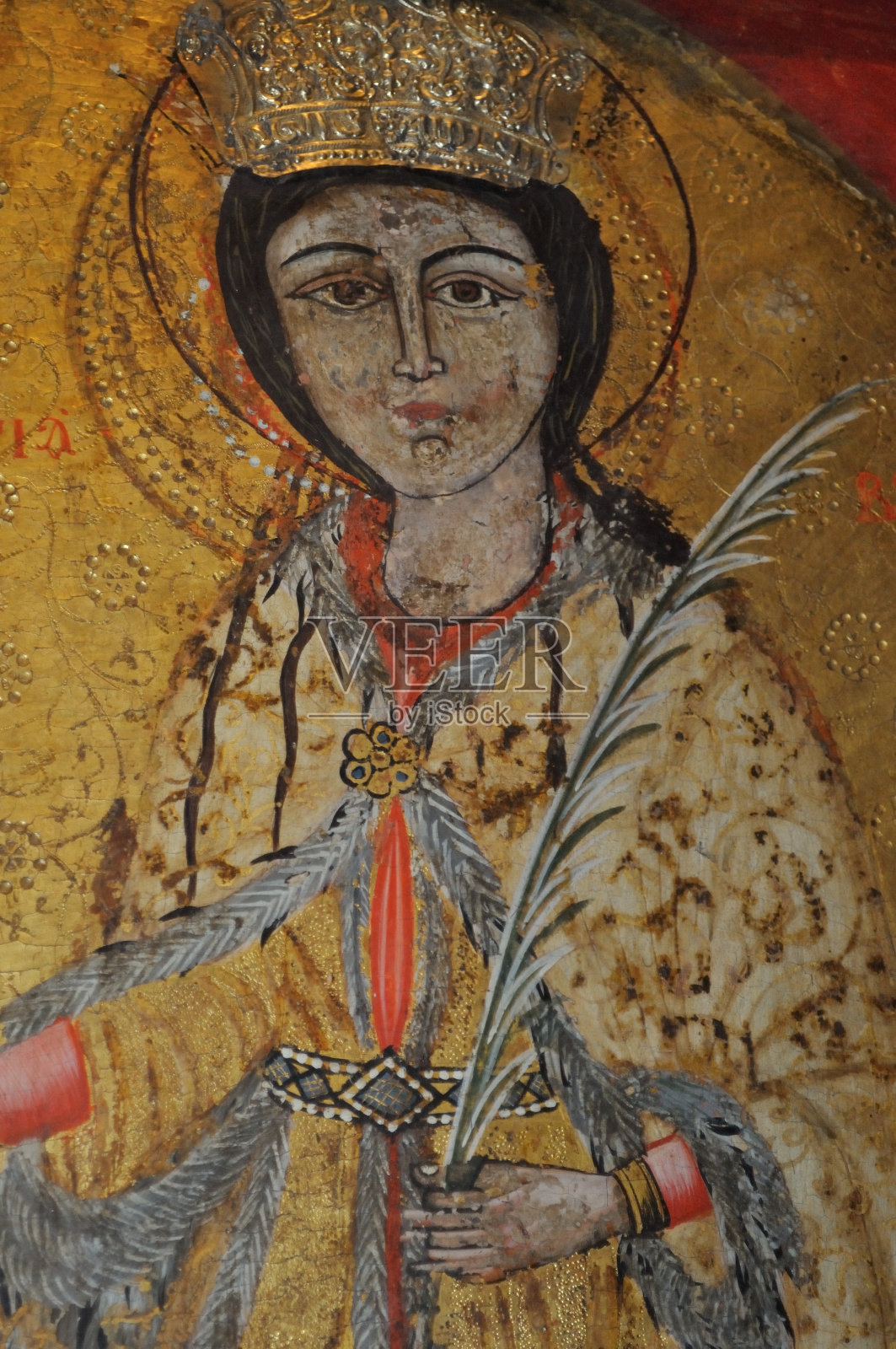 圣芭芭拉图标照片摄影图片