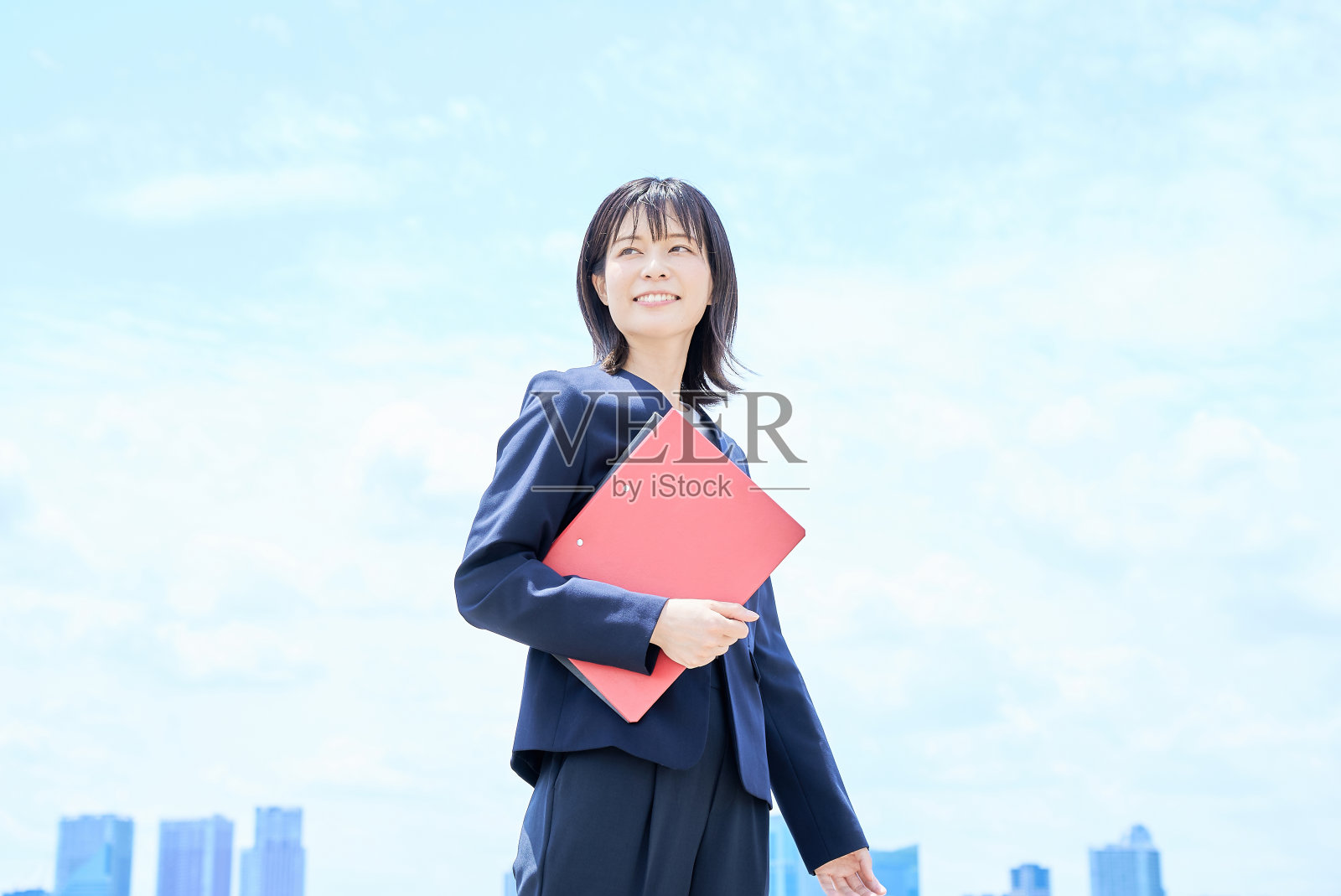 一个年轻女商人的肖像照片摄影图片