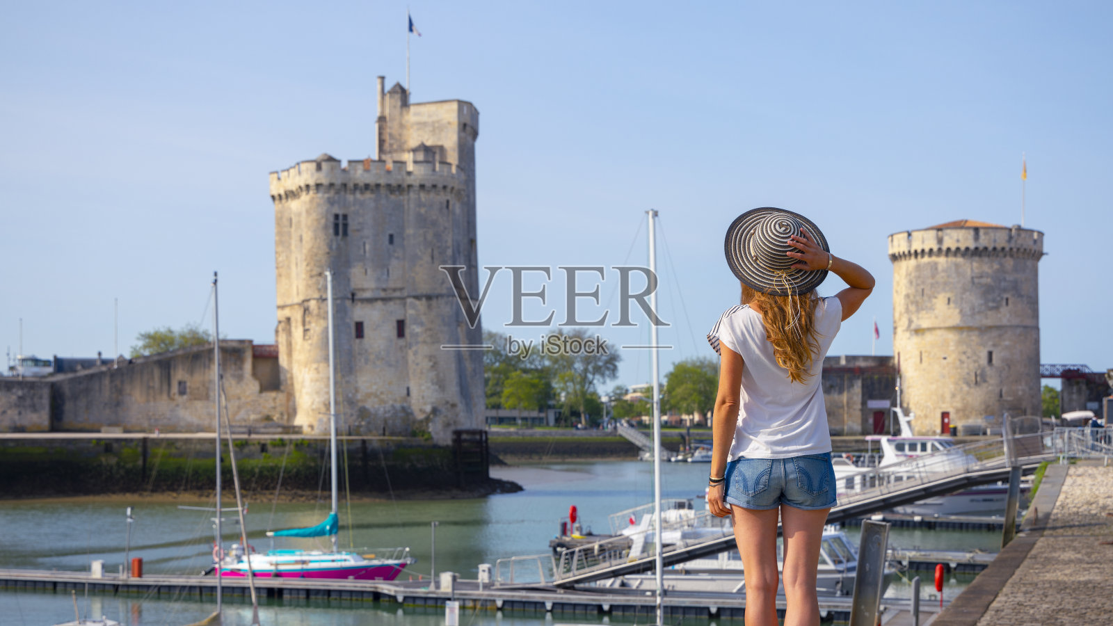 老港拉罗谢尔，法国旅游目的地，旅游观光照片摄影图片