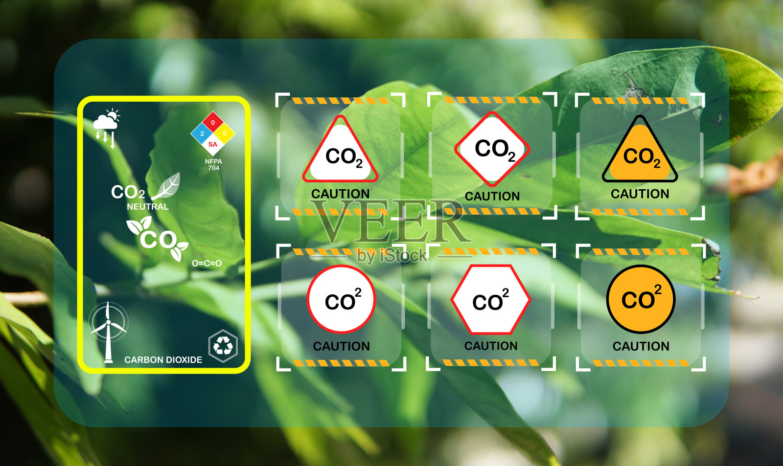 环境。绿色森林里青苔上的水晶球。有一个象征性的图标包容性环境，生态，地球日，森林保护，企业社会责任，ESG，净零照片摄影图片