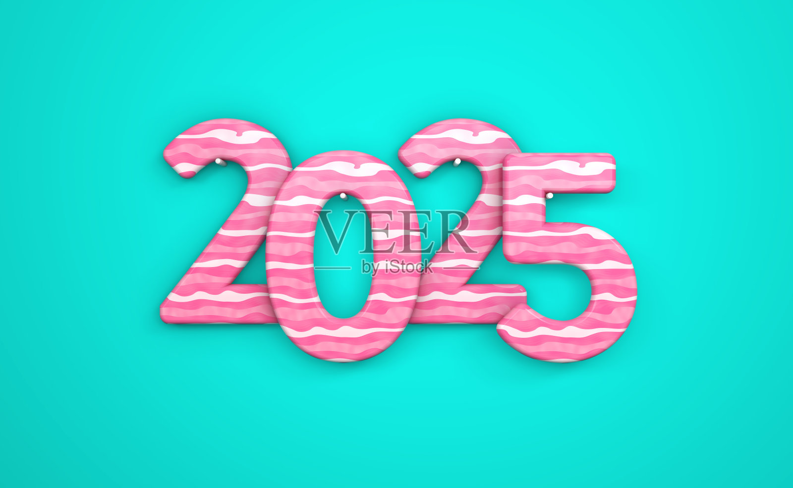 2025年新年创意设计概念- 3D渲染图像照片摄影图片