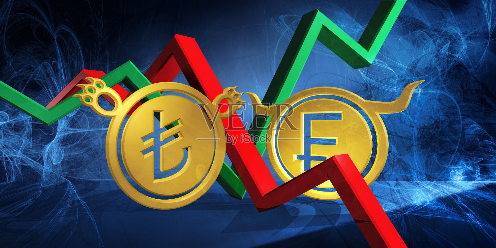 瑞郎看涨，瑞郎看跌照片摄影图片