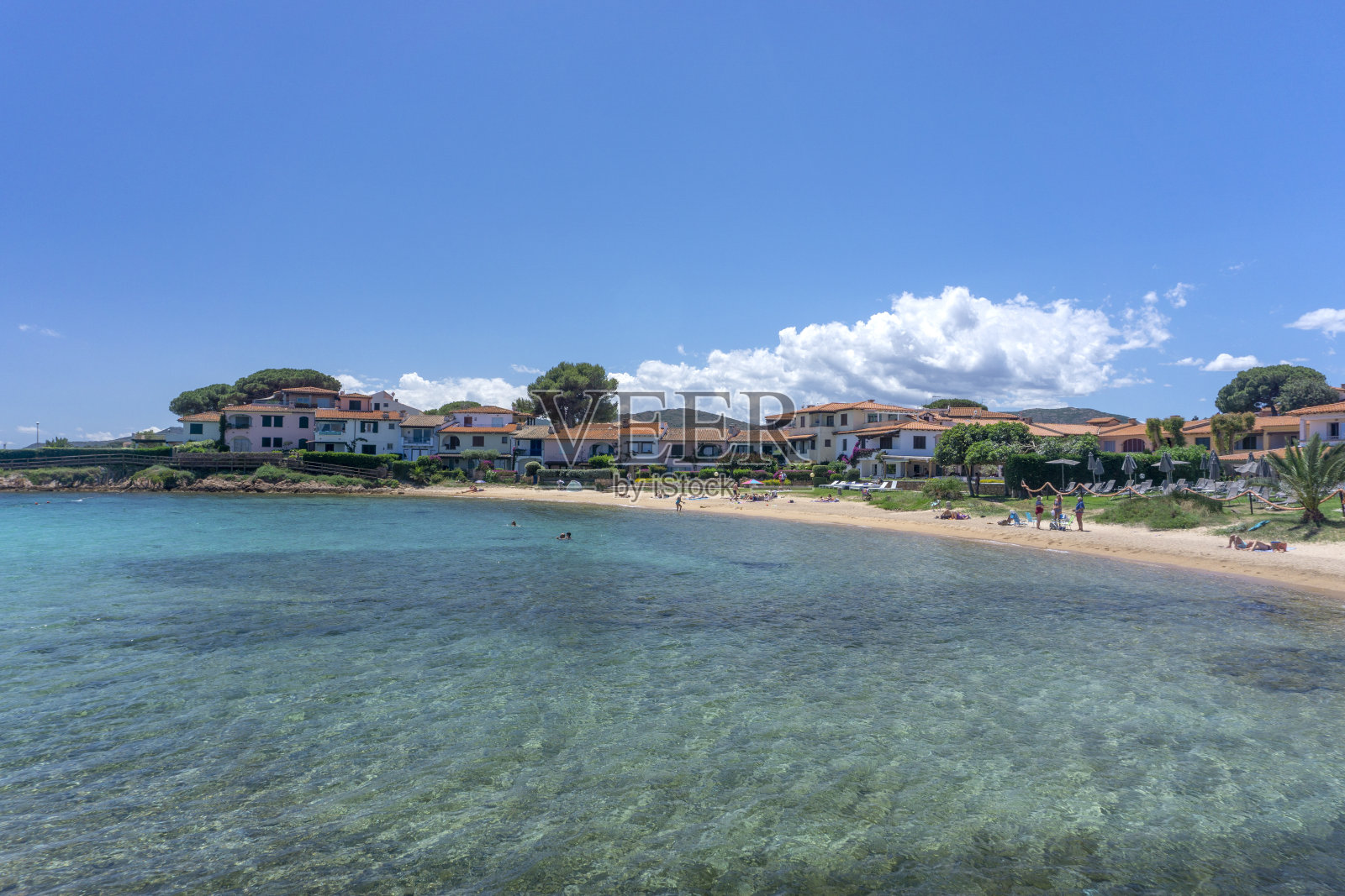 圣保罗港，奥尔比亚湾，萨萨里省，撒丁岛照片摄影图片