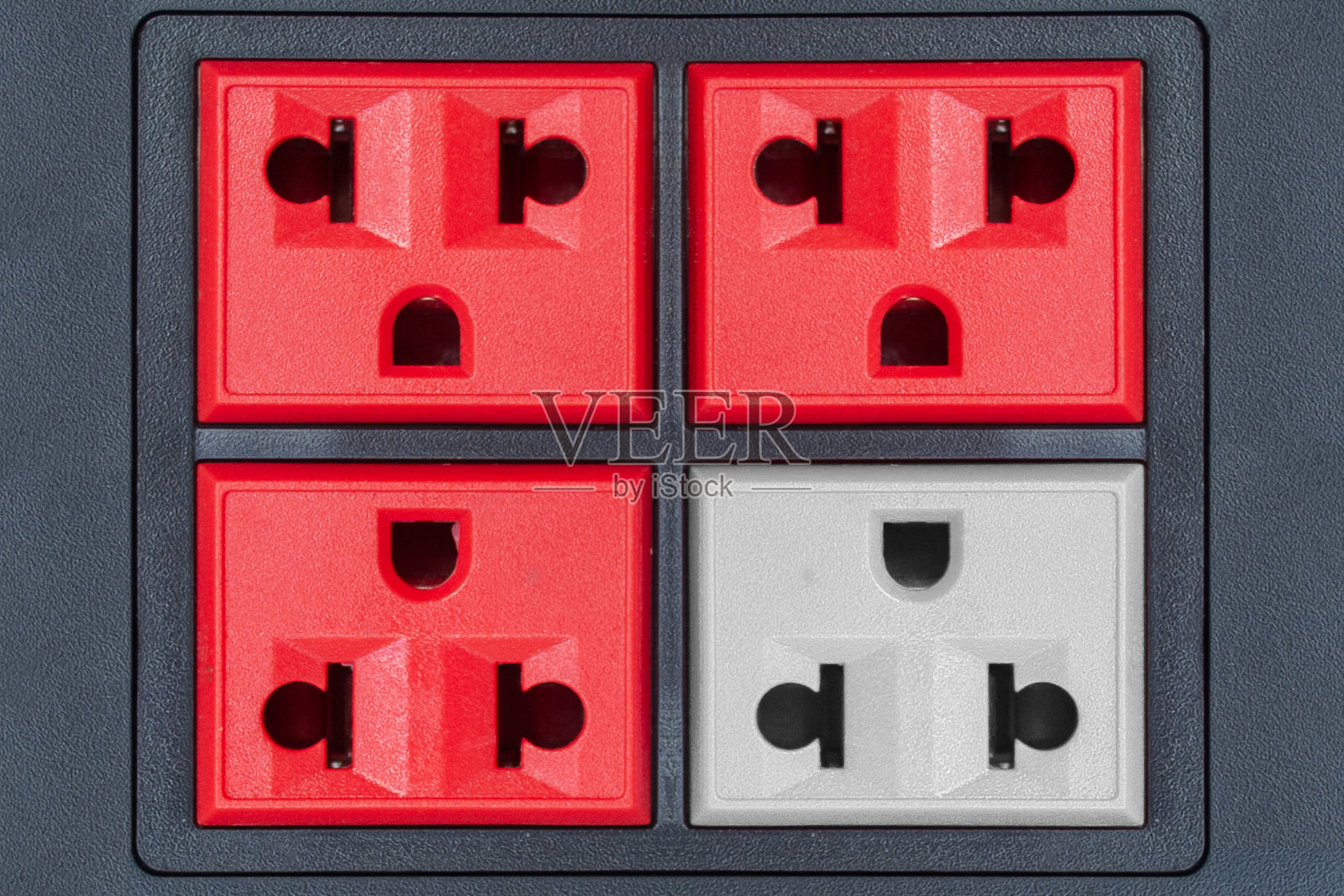 外围设备的插座电源。照片摄影图片