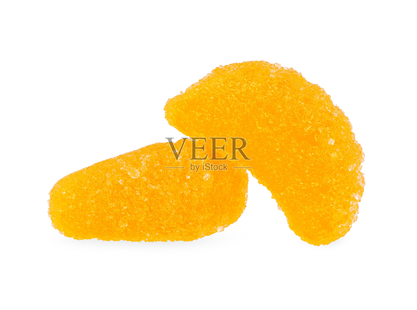果冻橙零食孤立在白色背景。照片摄影图片