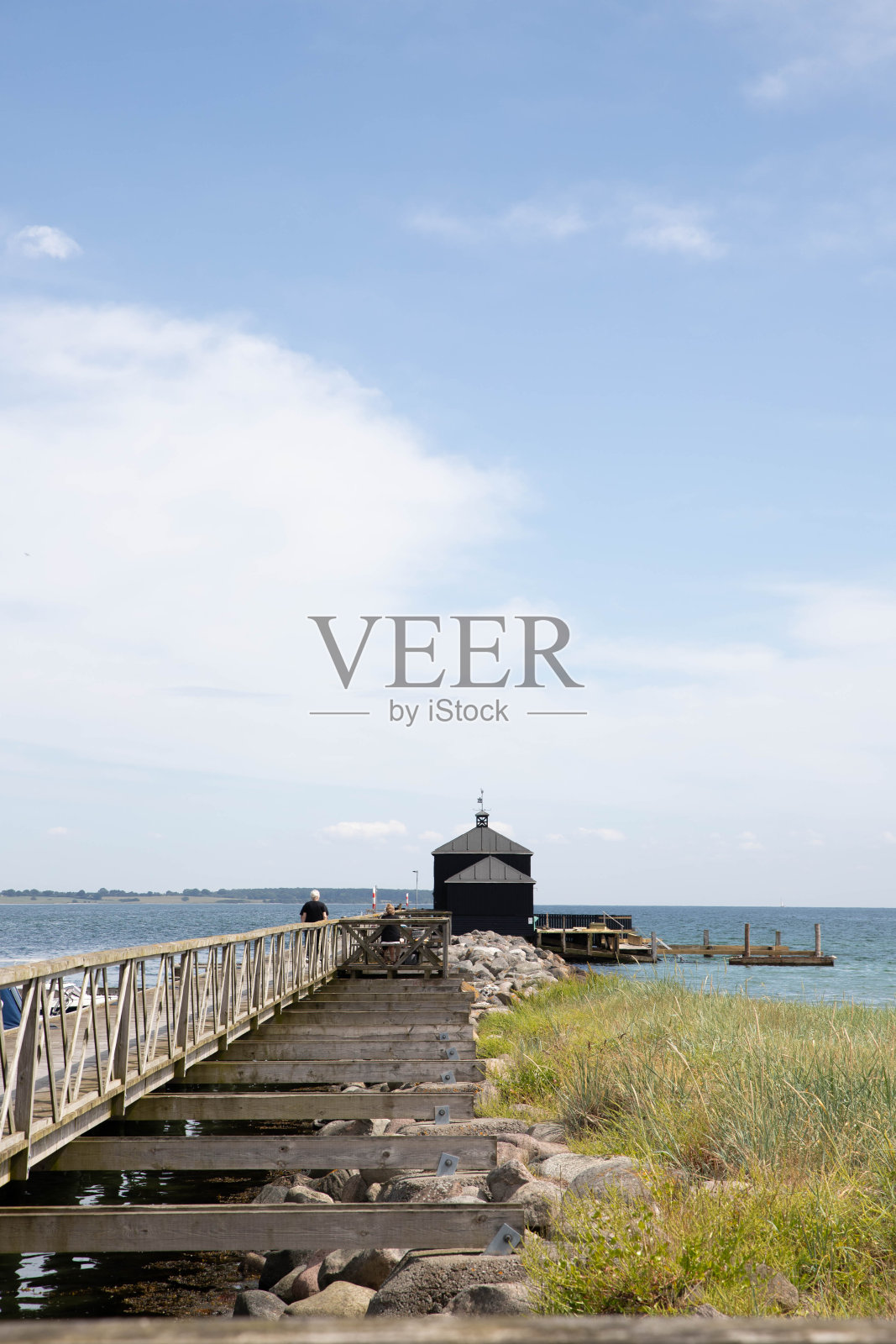 Kerteminde美丽的丹麦海岸。照片摄影图片