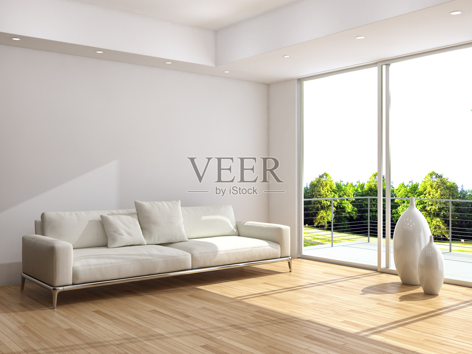 大型豪华现代明亮内饰客厅模型插图3D渲染图像照片摄影图片