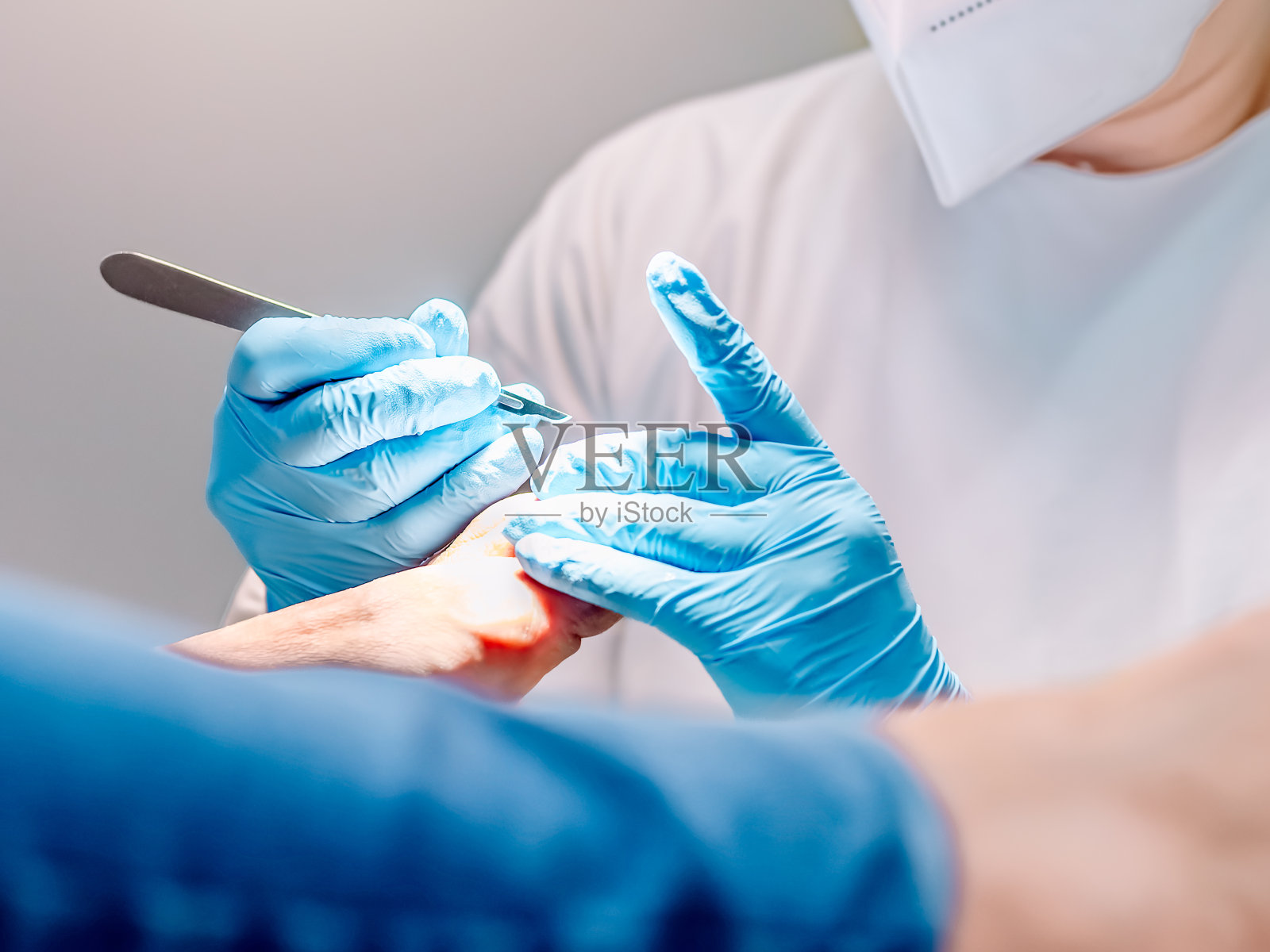 足部治疗的特写。有选择性的重点照片摄影图片