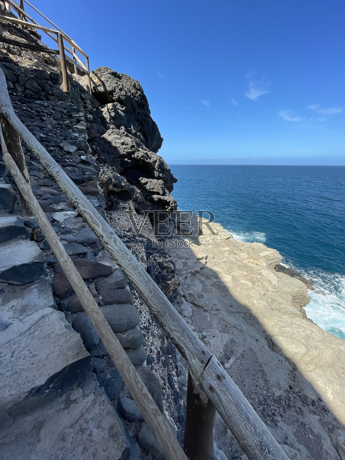 通往悬崖的楼梯照片摄影图片