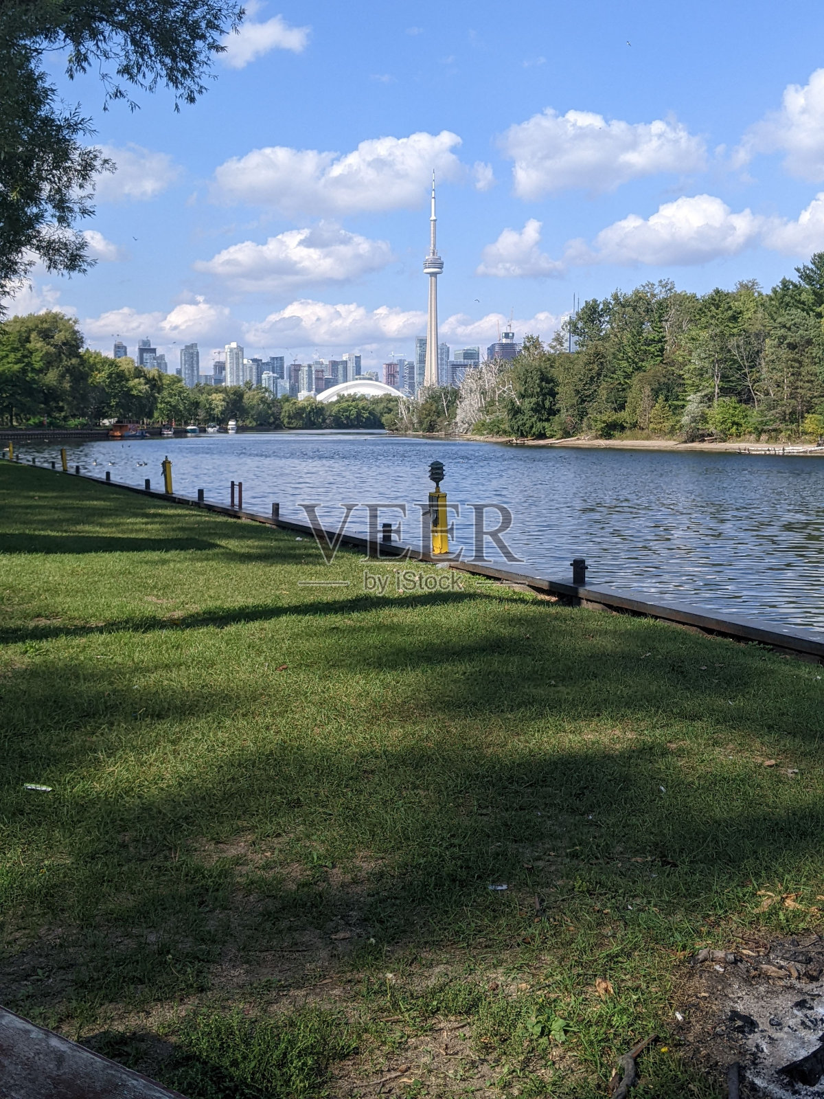 多伦多岛公园的多伦多天际线照片摄影图片