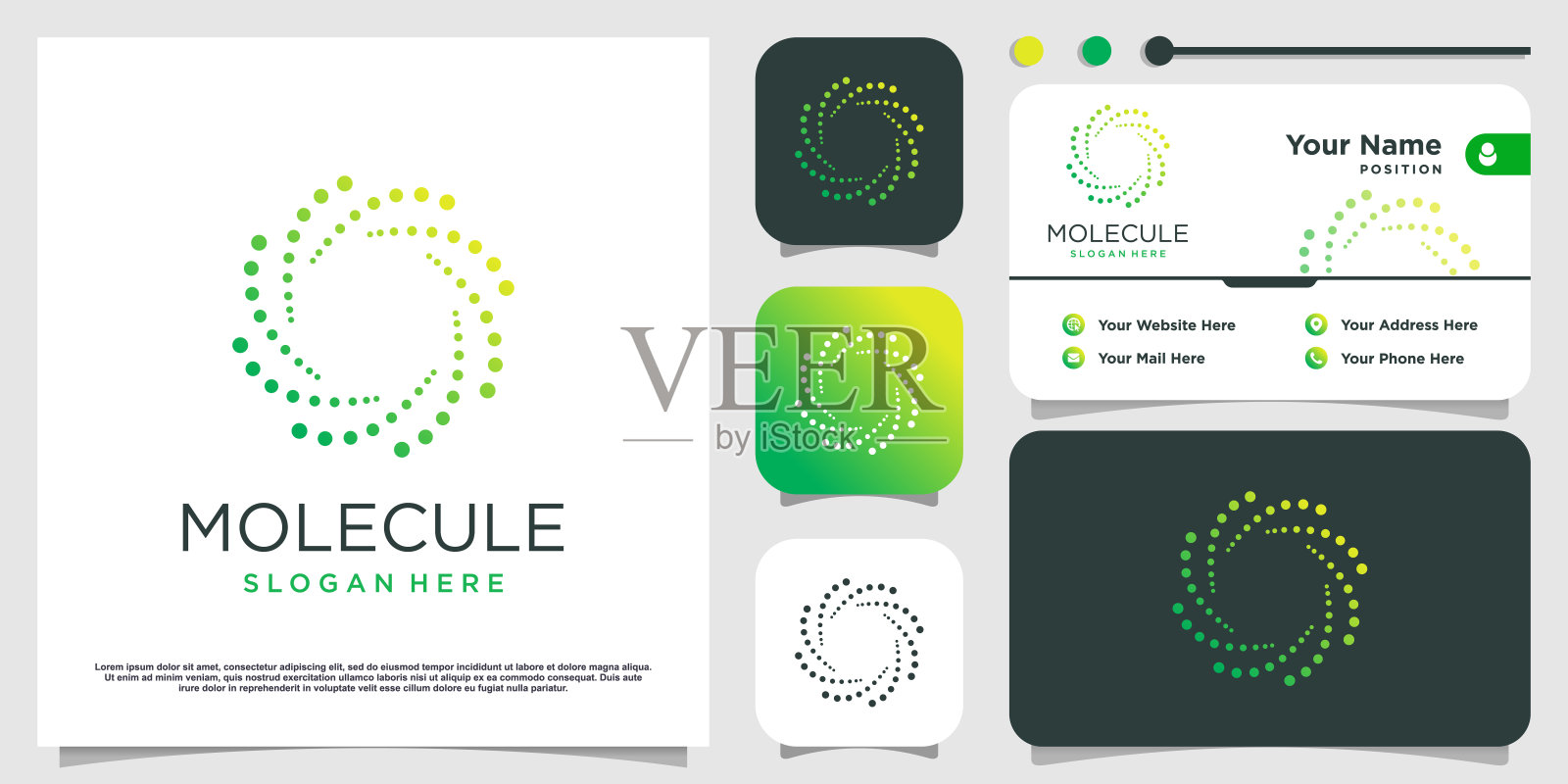 绿色能源标志与创意概念溢价矢量插画图片素材