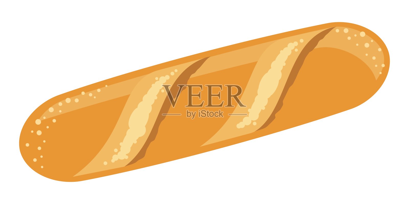 法棍面包设计插画图片素材