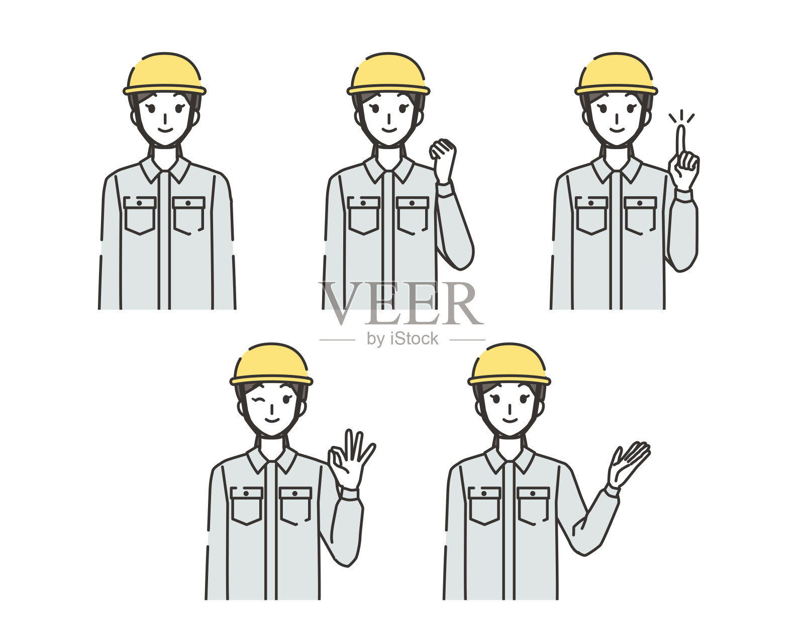 插图组妇女参与建筑业插画图片素材