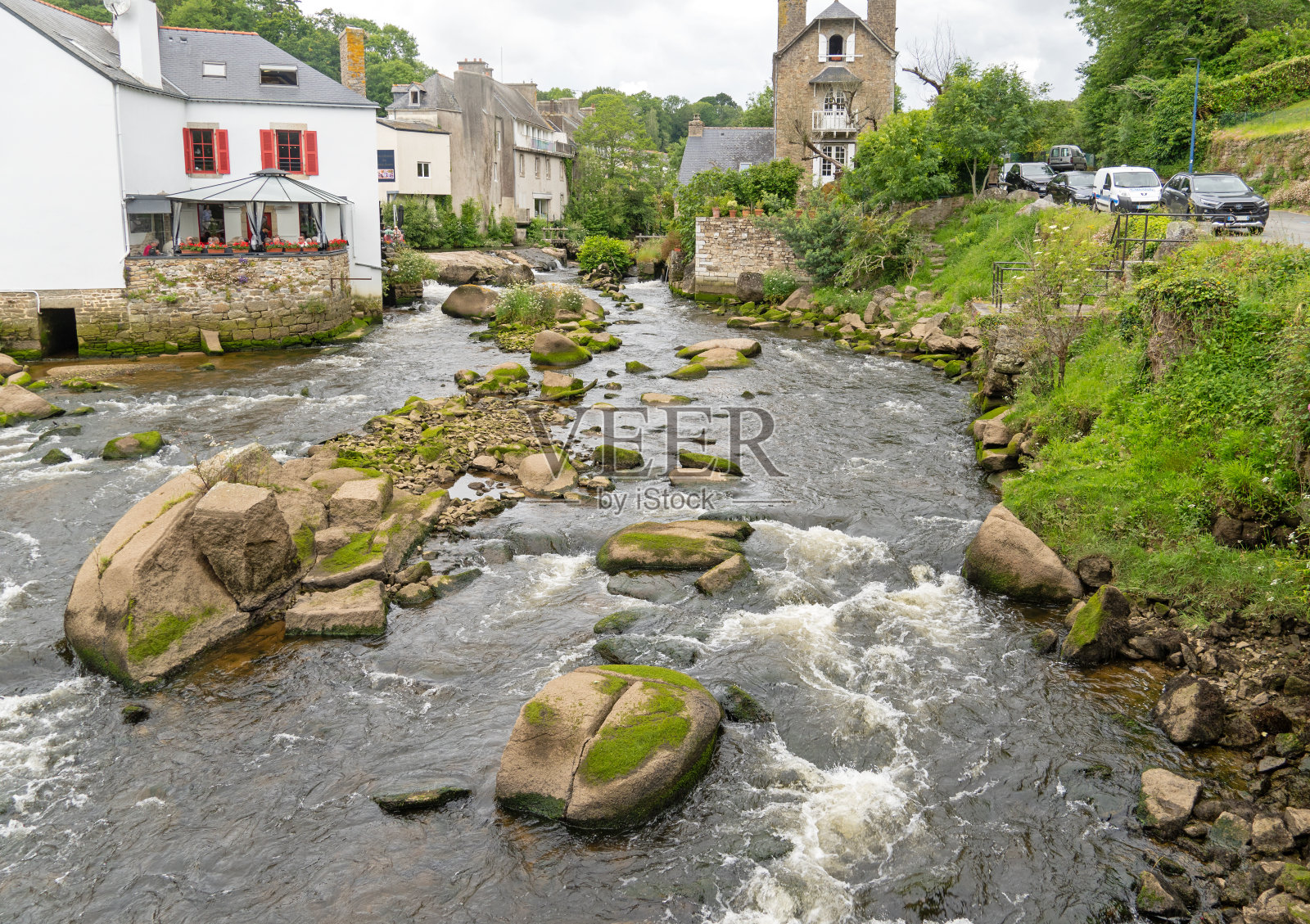 布列塔尼的Pont Aven照片摄影图片