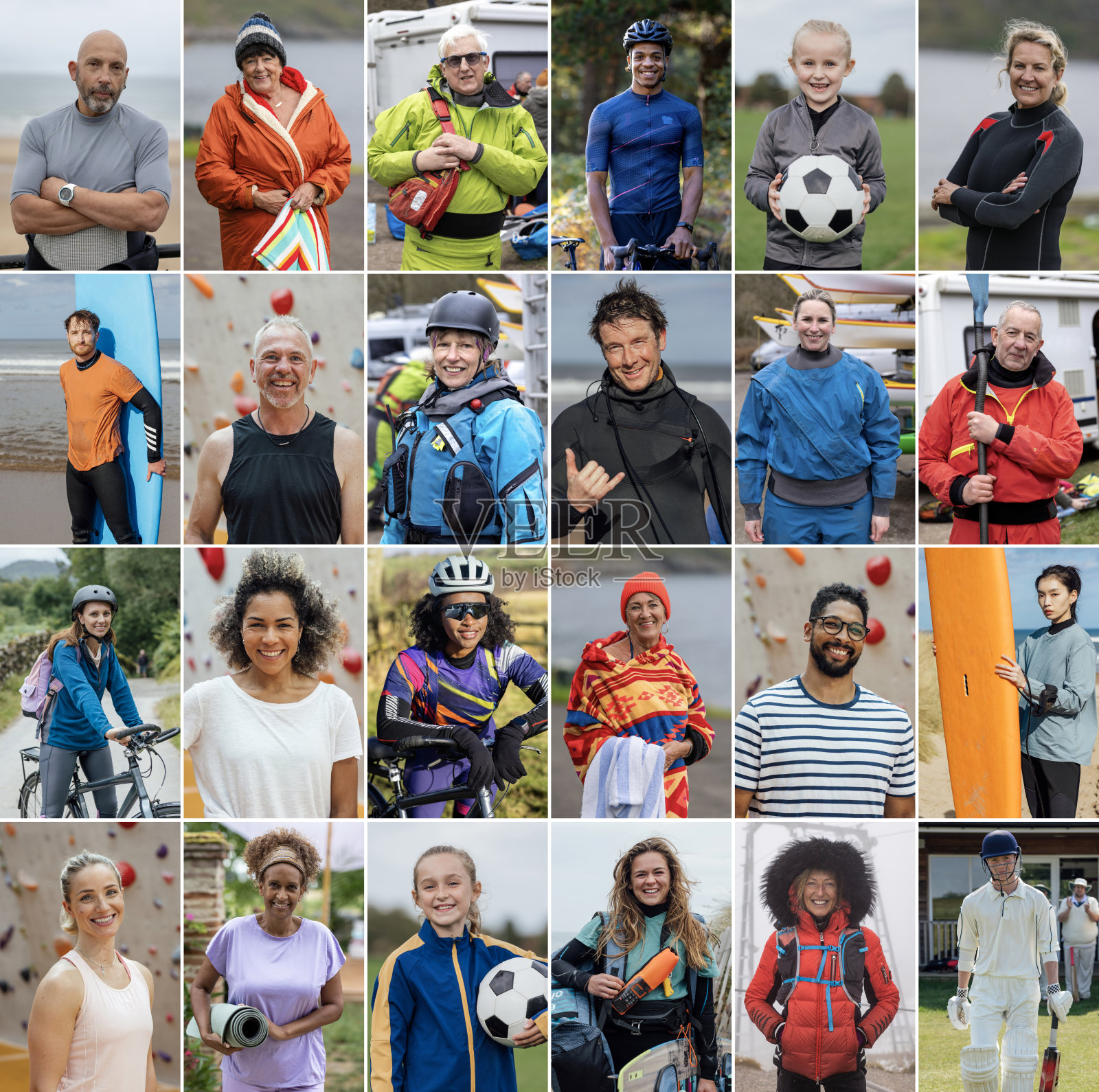 多样的体育活动拼贴照片摄影图片