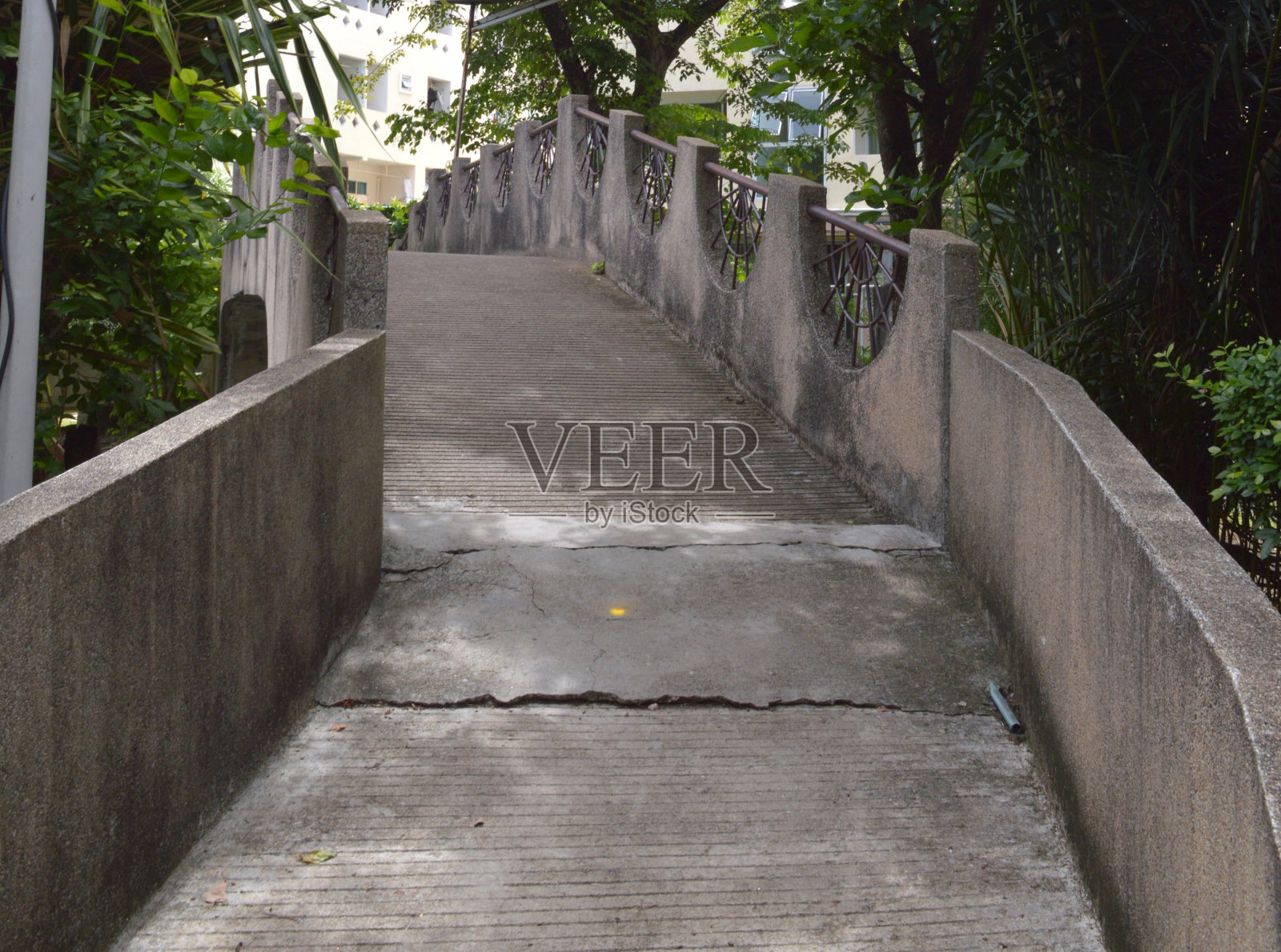 自然花园水泥桥道照片摄影图片