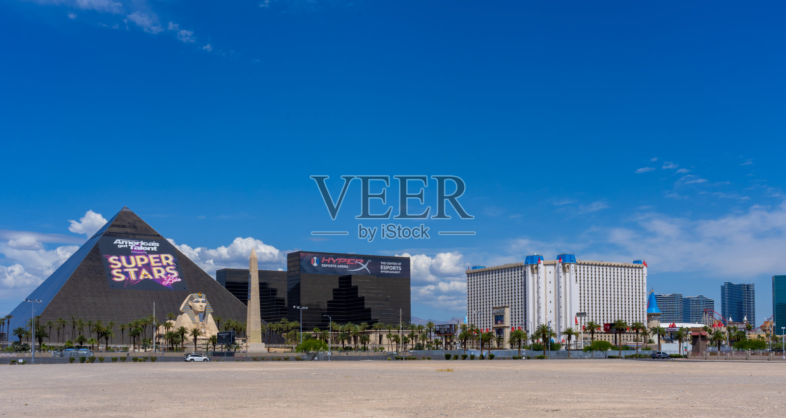 拉斯维加斯大道天际线在天堂,内华达州,美国照片摄影图片