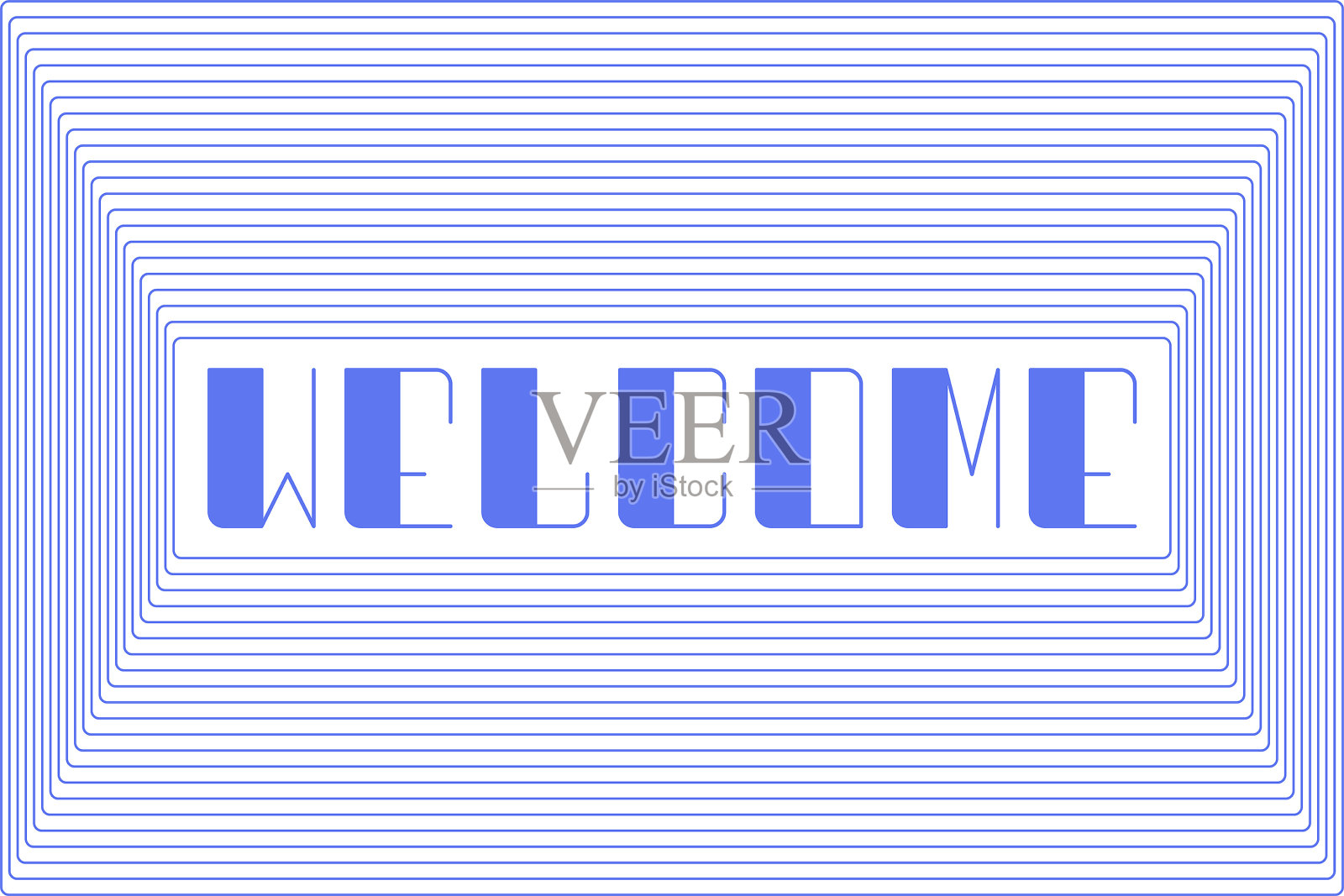 欢迎横幅设计。线背景，覆盖，矢量插画图片素材