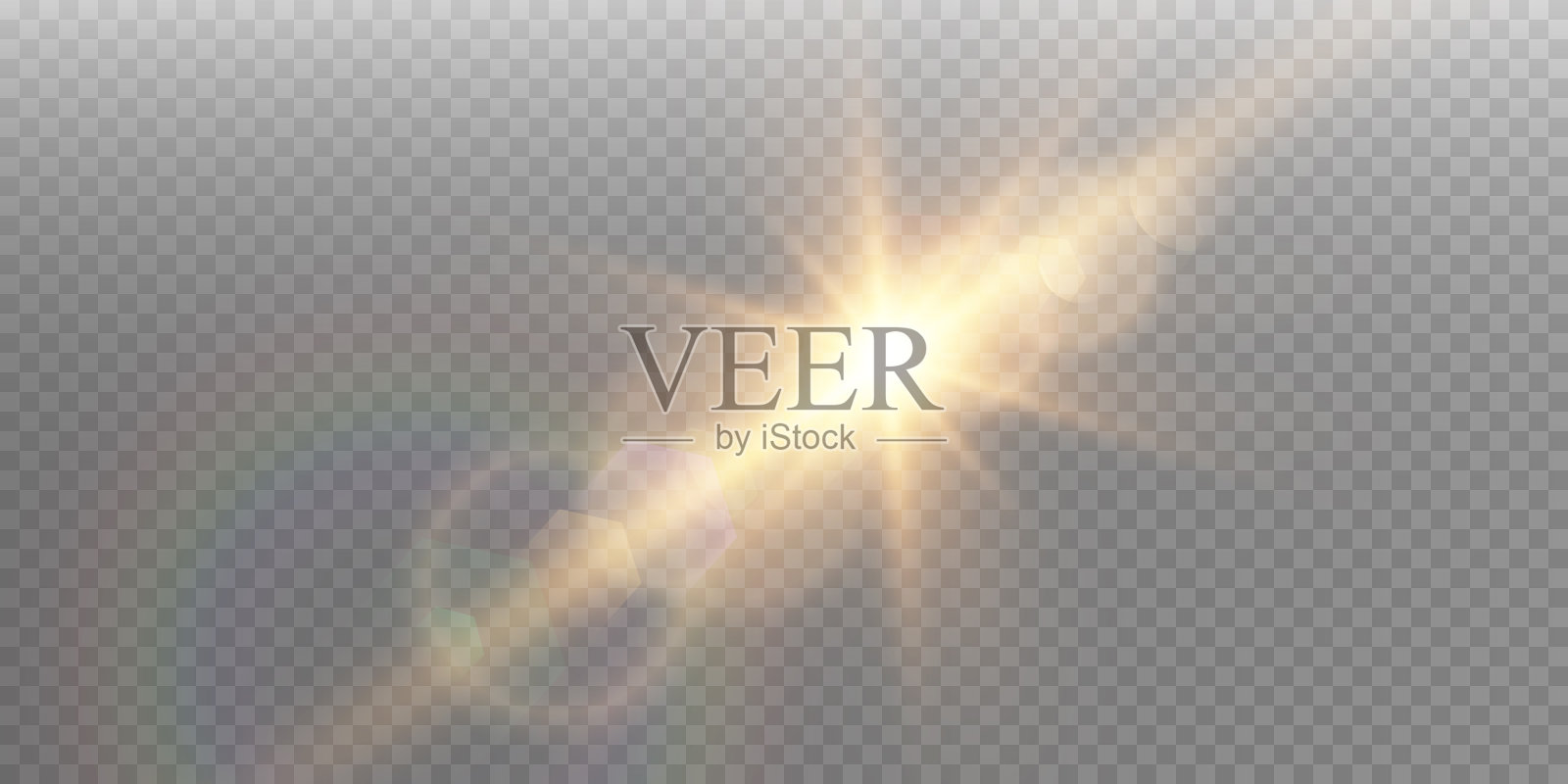 矢量透明阳光专用透镜光晕光效。太阳闪插画图片素材