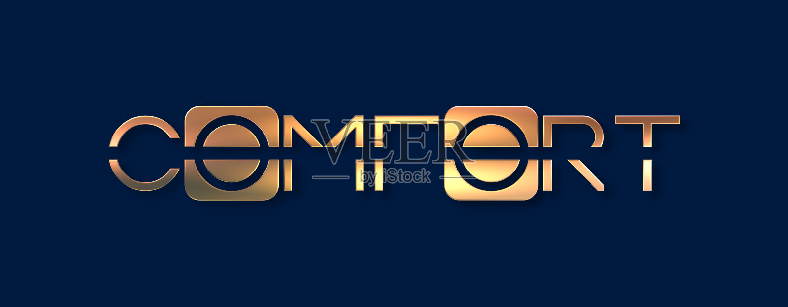 字舒适与彩色渐变背景插画图片素材