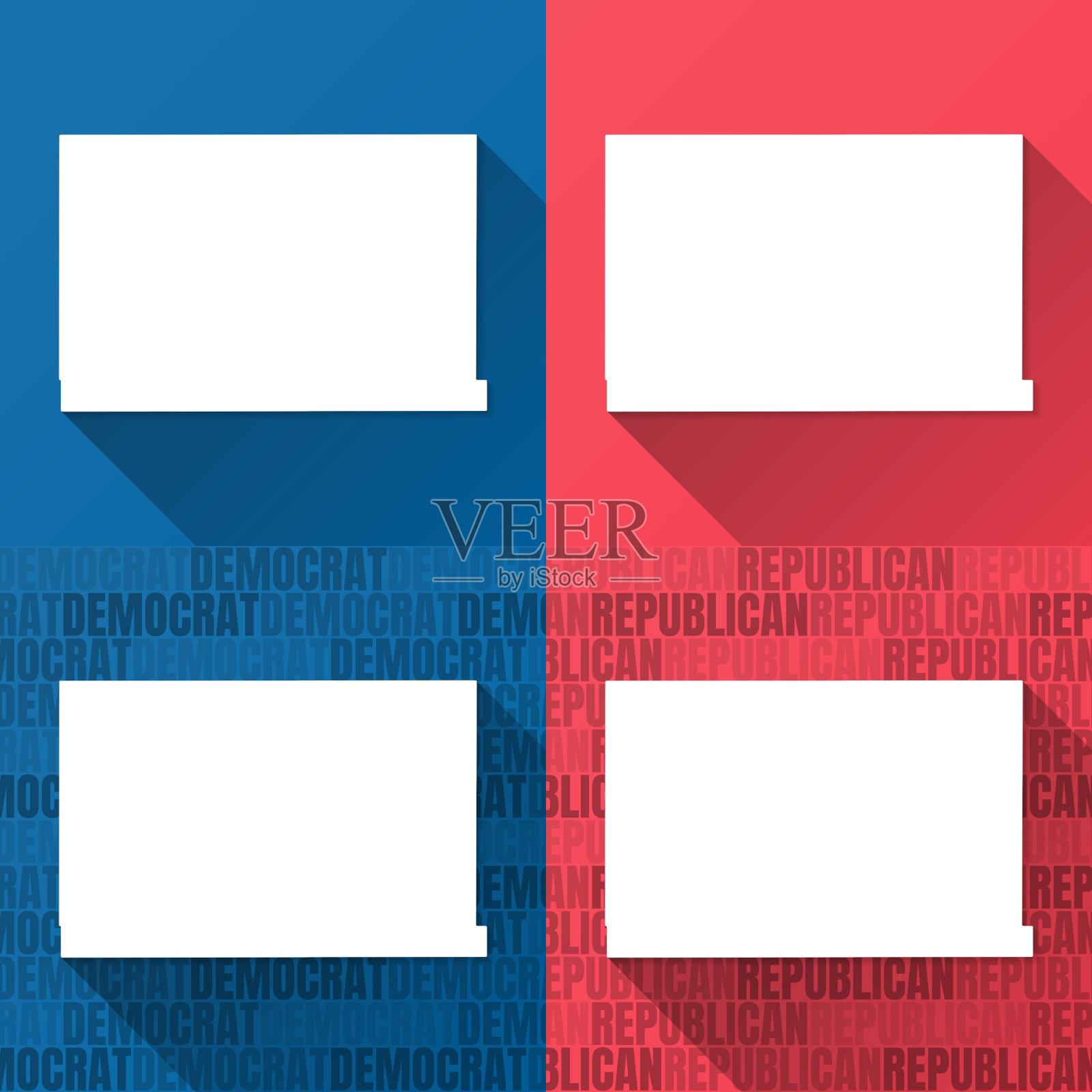 内布拉斯加州的基思县。蓝色和红色背景的地图插画图片素材