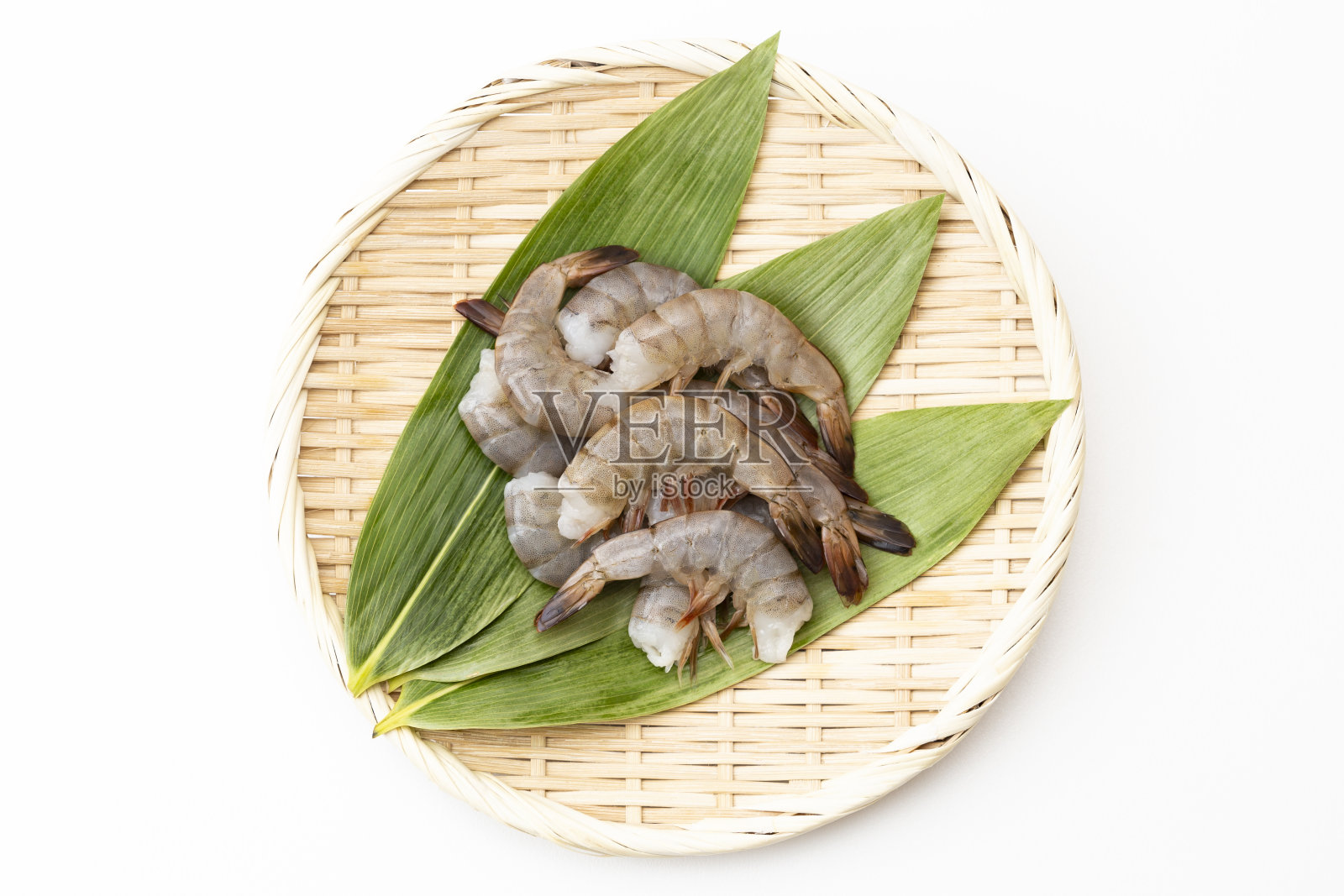 白色背景的南美虾。照片摄影图片