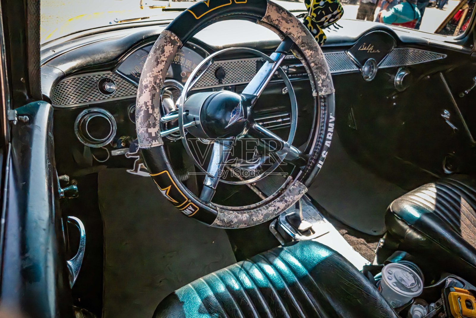 1955年雪佛兰贝尔艾尔二门轿车照片摄影图片