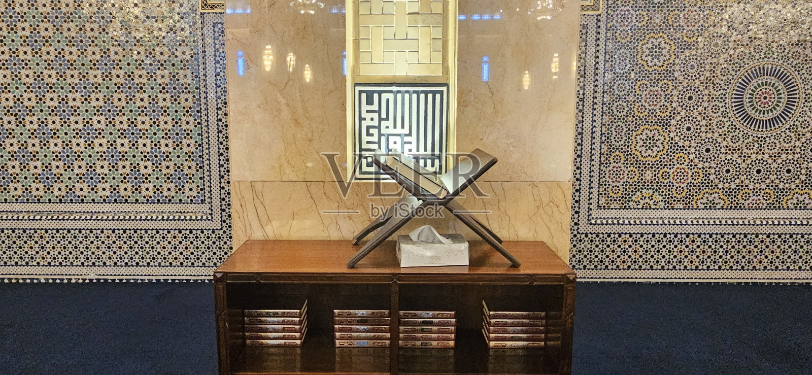 科威特大清真寺内部照片摄影图片