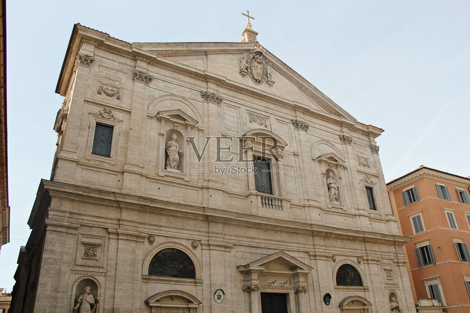 法国圣路易教堂是意大利罗马的一座天主教堂照片摄影图片