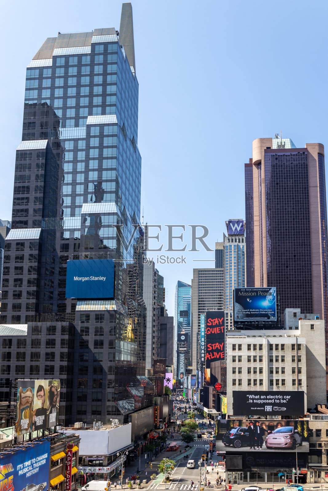 纽约时代广场的日间景观照片摄影图片