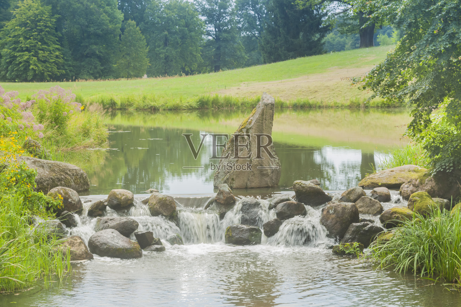 波兰-德国边境，马斯考尔公园，喀斯喀特照片摄影图片