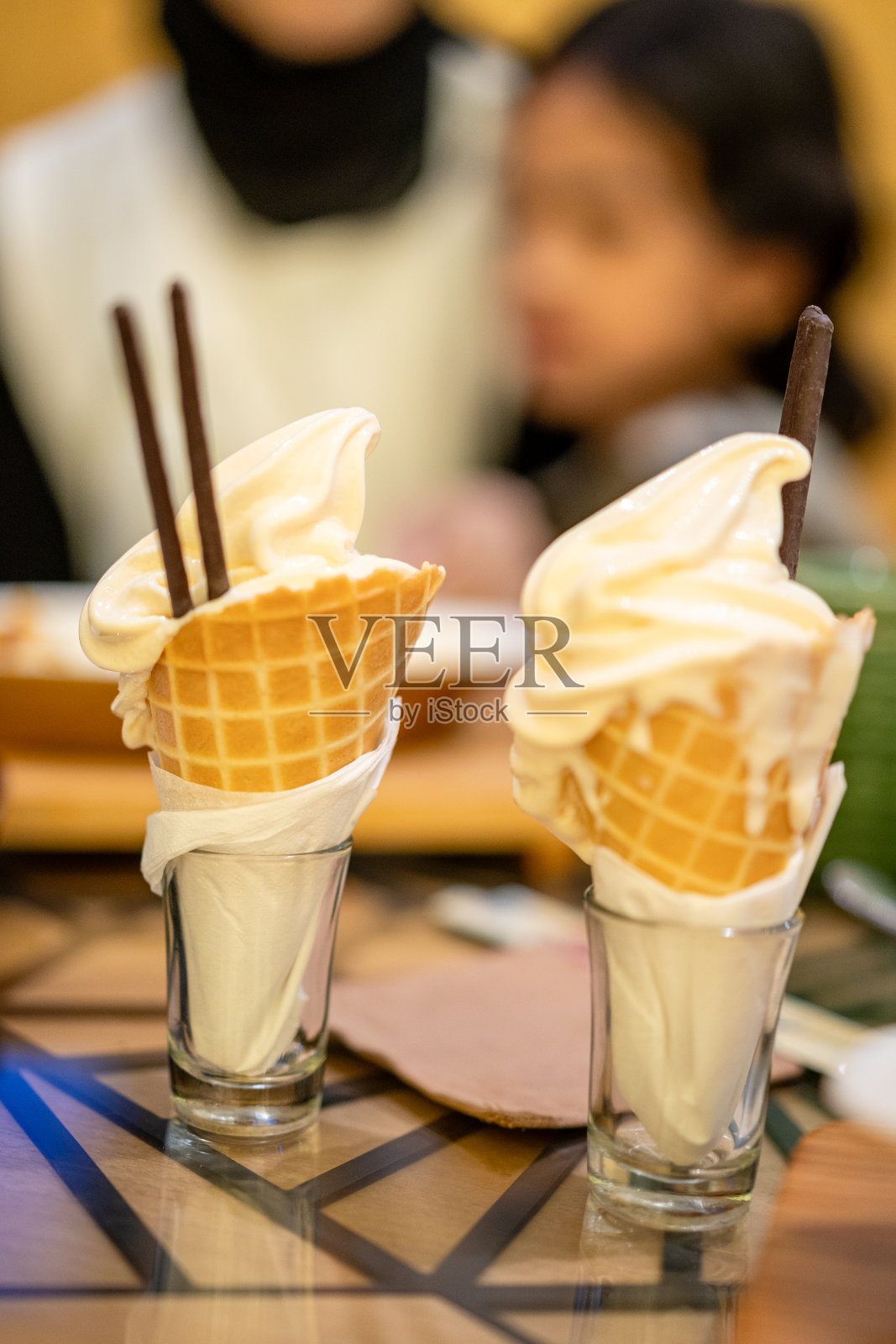 香草甜筒照片摄影图片