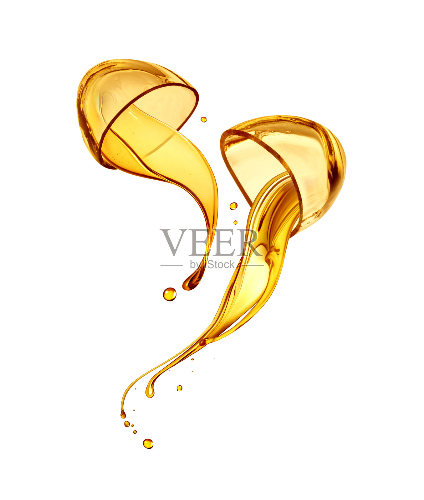 鱼油胶囊被切成两半，在白色的背景上被隔离照片摄影图片