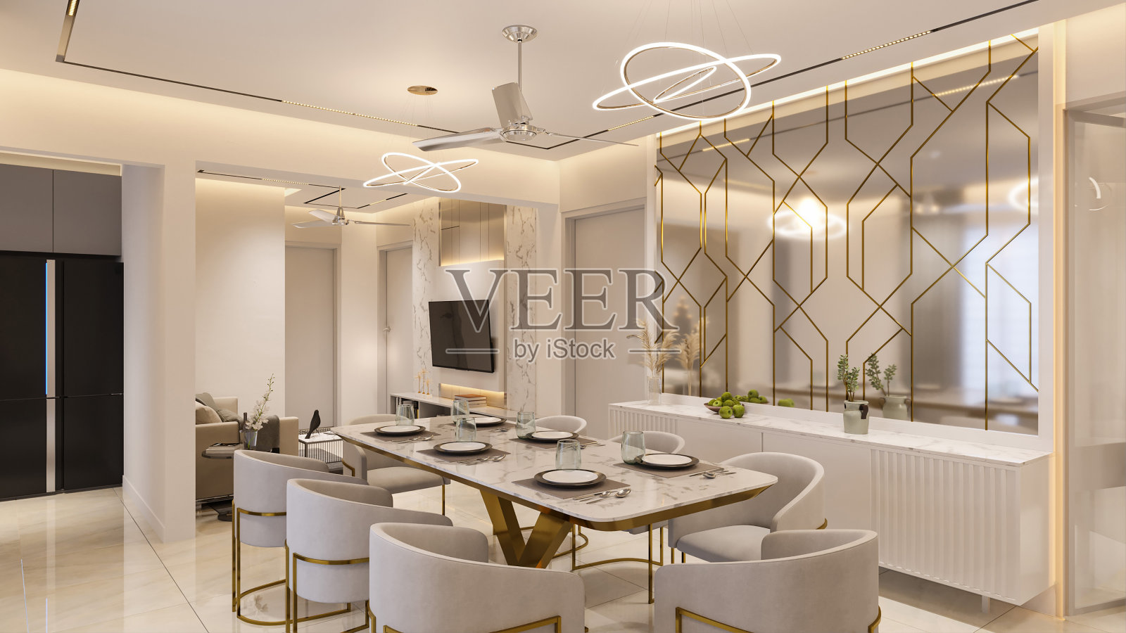 创造一个舒适和现代的餐厅空间照片摄影图片