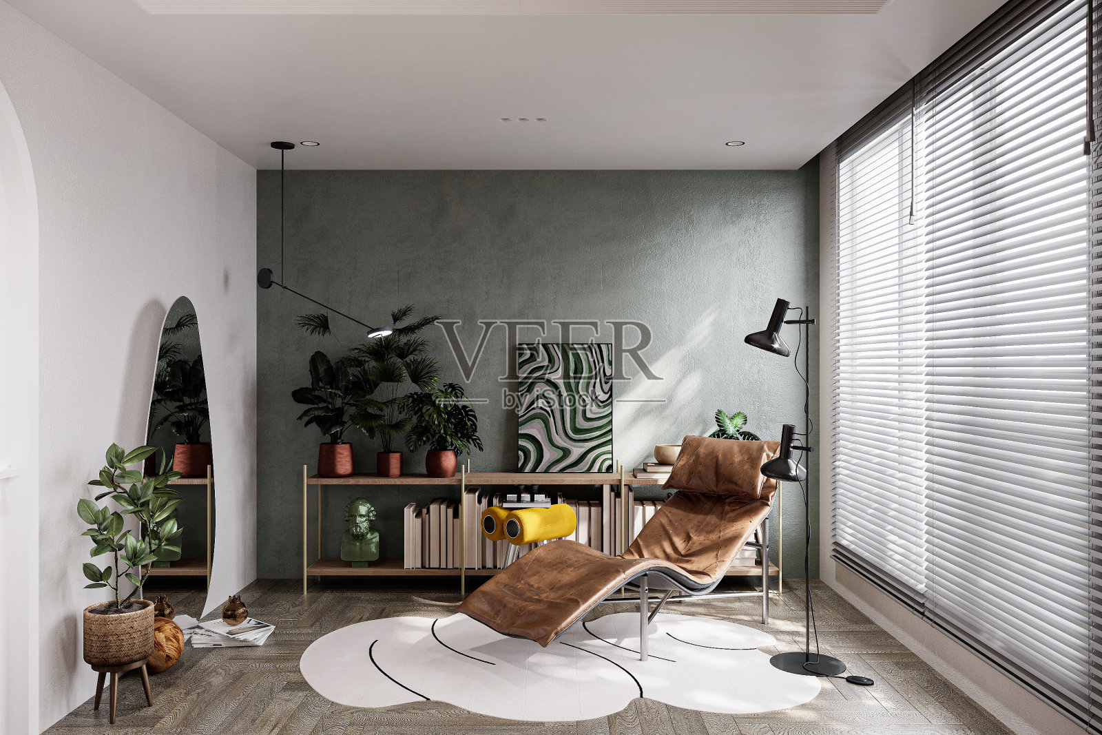 家庭室内设计现代客厅舒适装饰一个白色和干净的房间在愉快的房子照片摄影图片