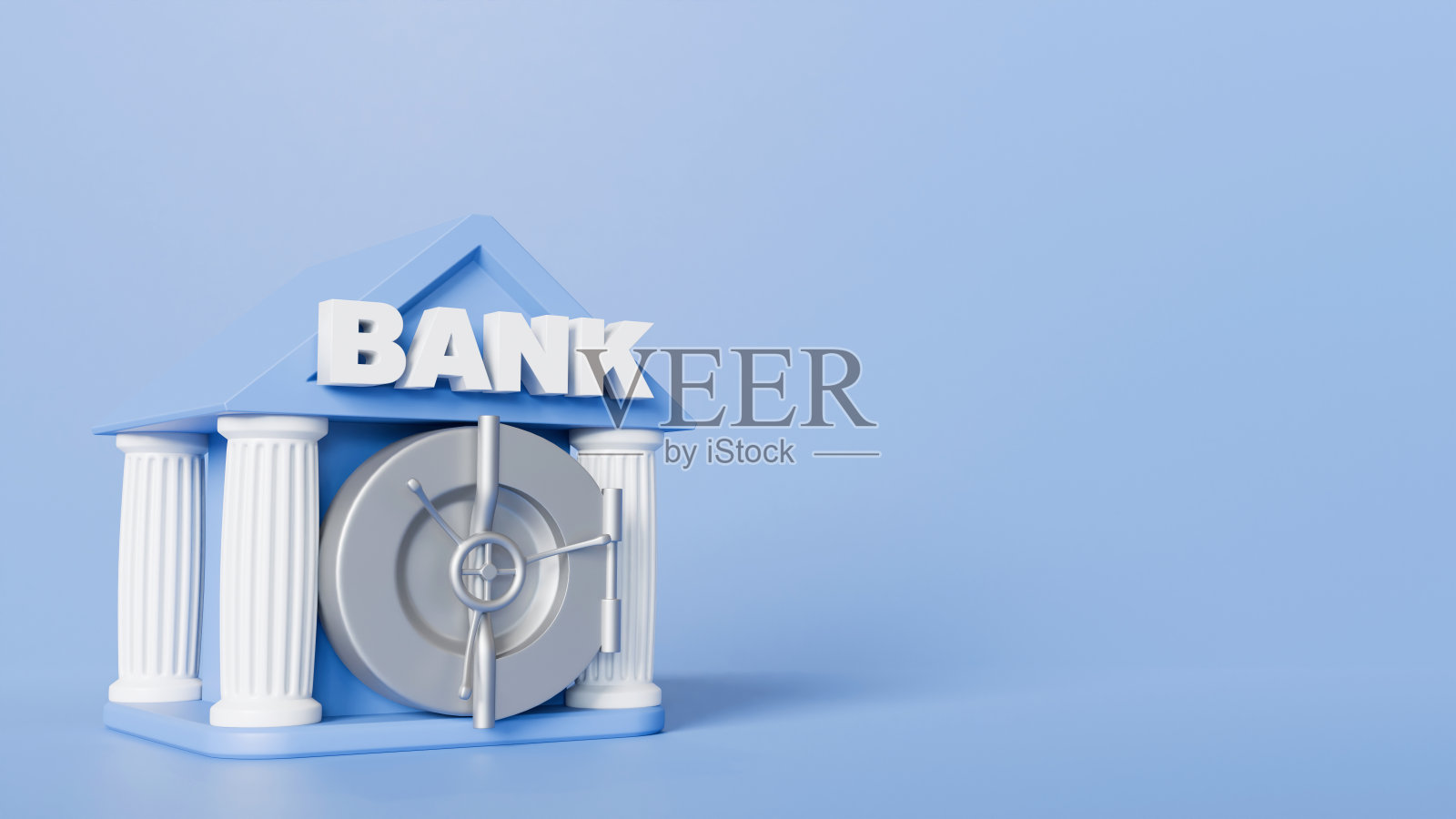 金属银行金库，你的生意或钱都很安全。安全空间的概念，为金钱，文件，帐户和存储。3D渲染图照片摄影图片