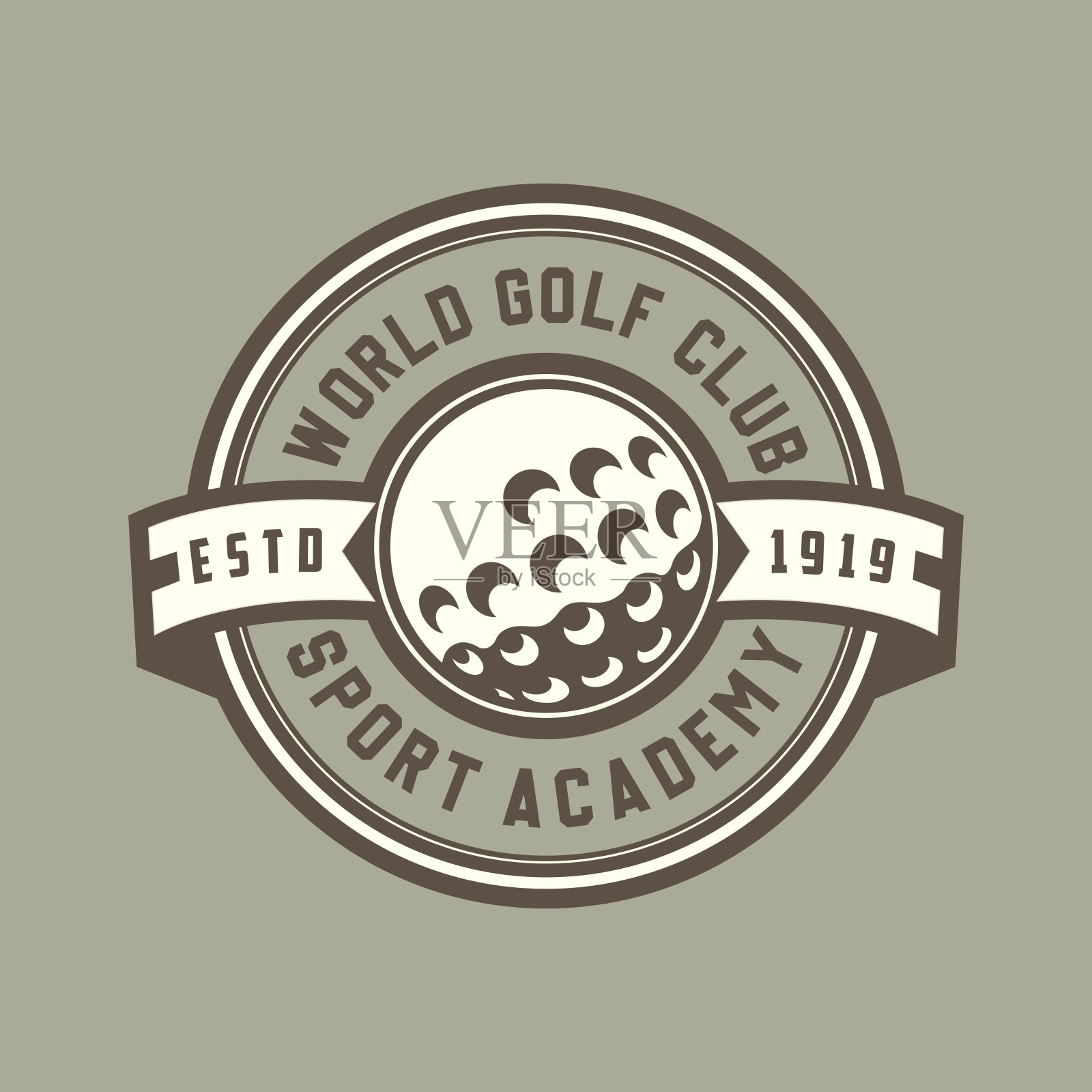 高尔夫标志矢量模板为高尔夫俱乐部设计插图插画图片素材