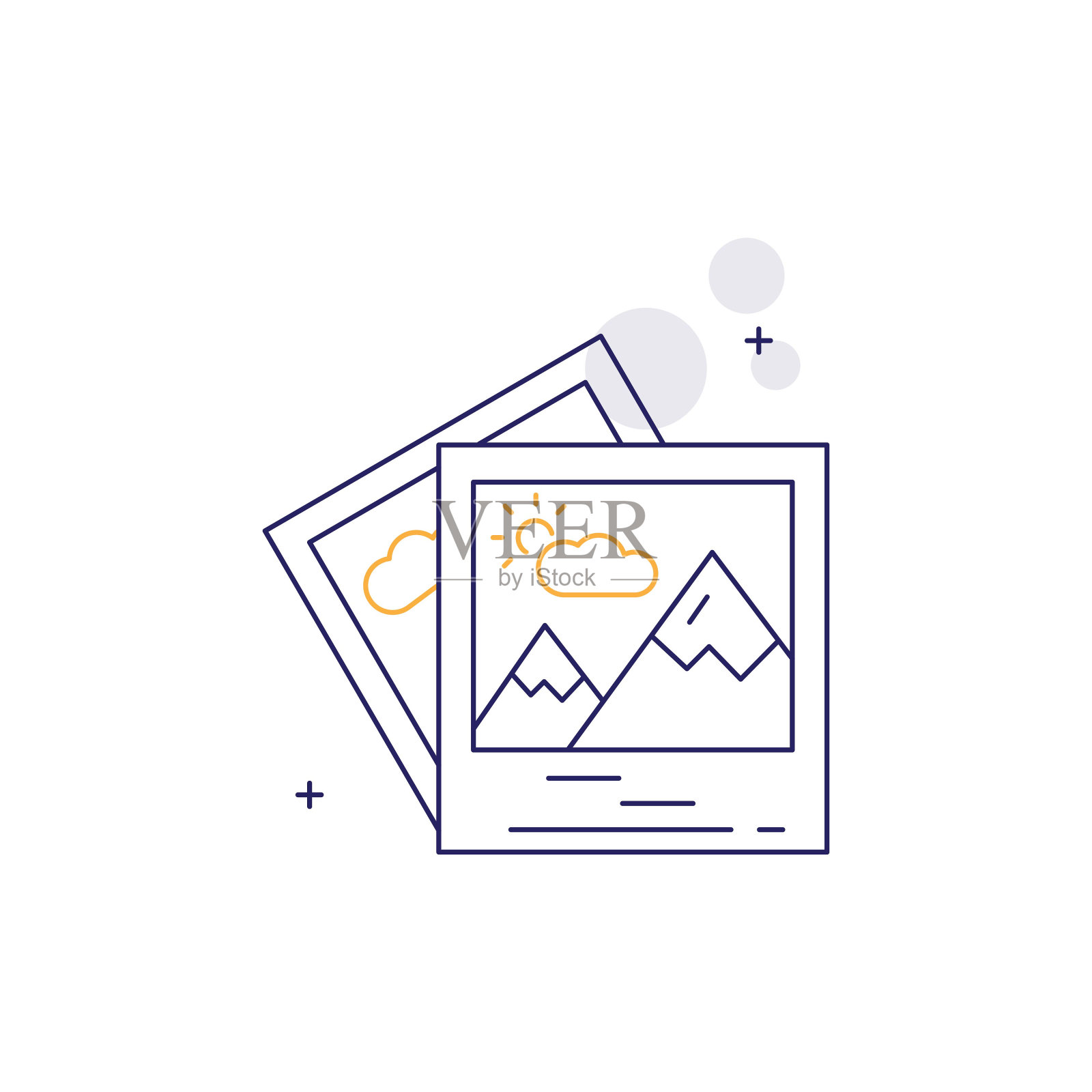 相册，图像画廊矢量图标设计插画图片素材