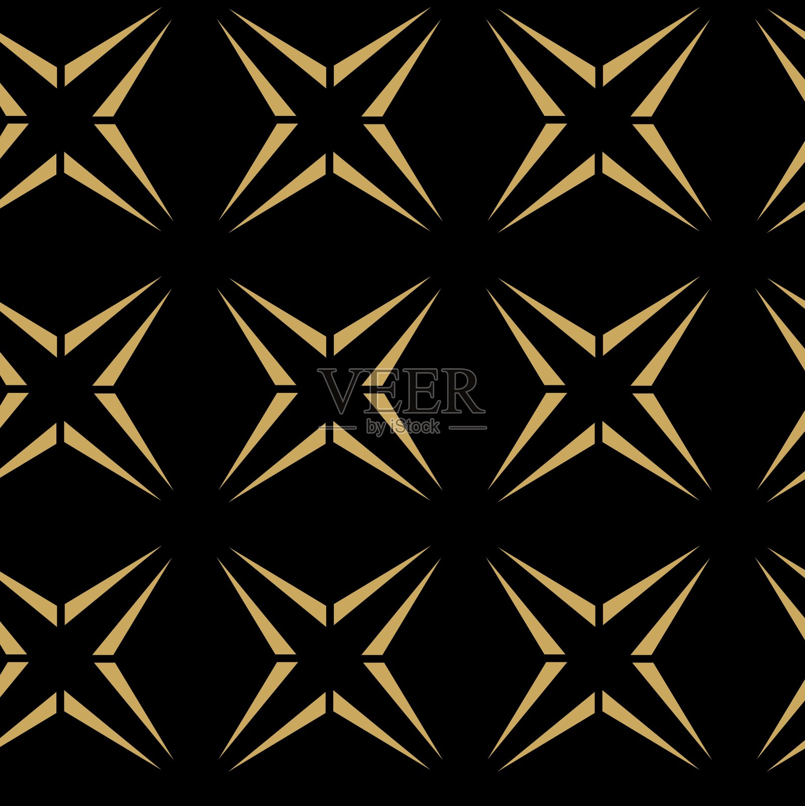 抽象的几何图案与星星，条纹，线条。插画图片素材