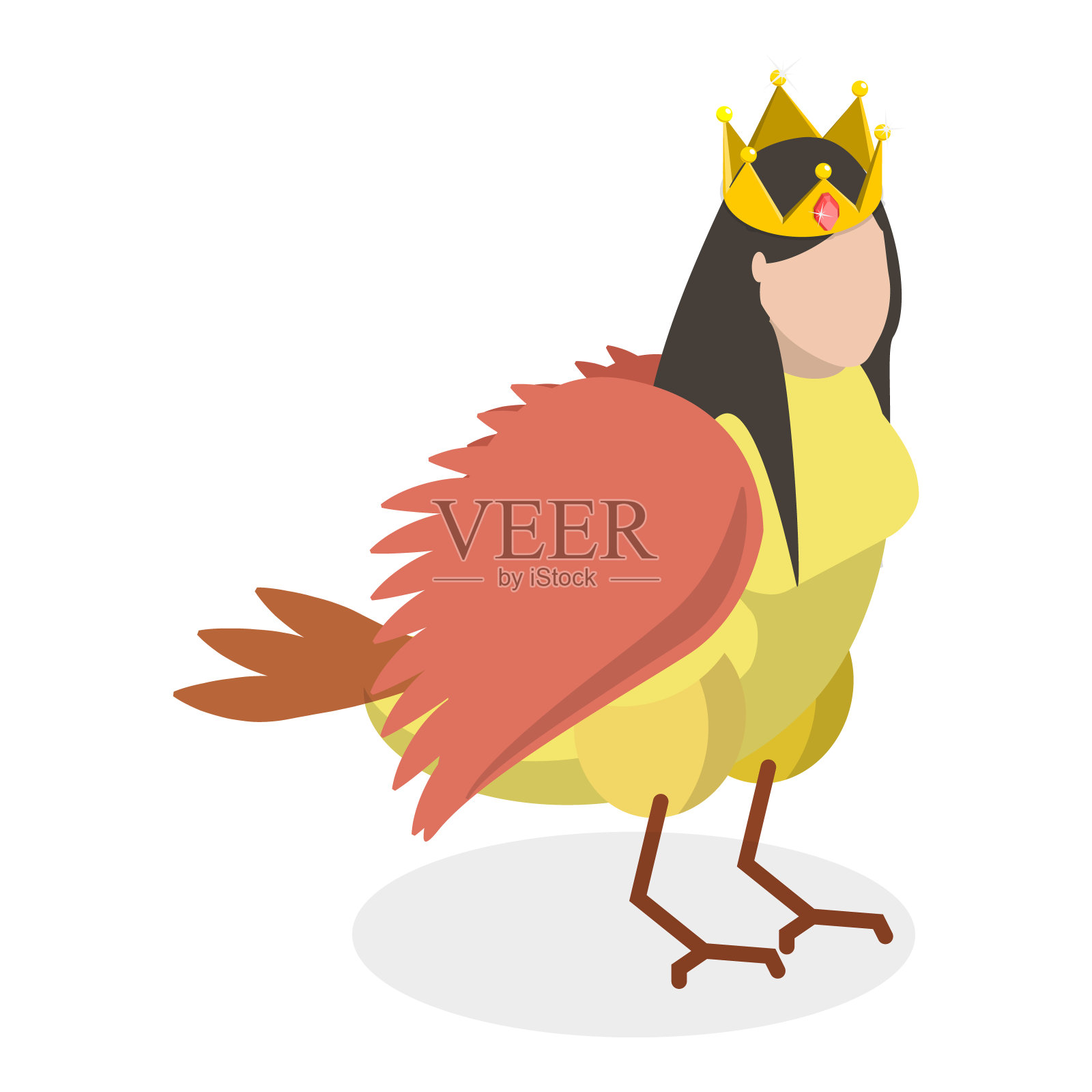 三维等距平面矢量集的仙女人物。第二项插画图片素材