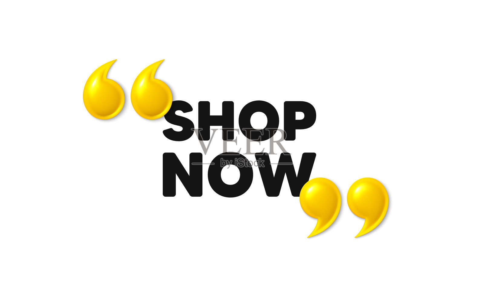 现在购物标志。特价标志。3d引号。向量插画图片素材