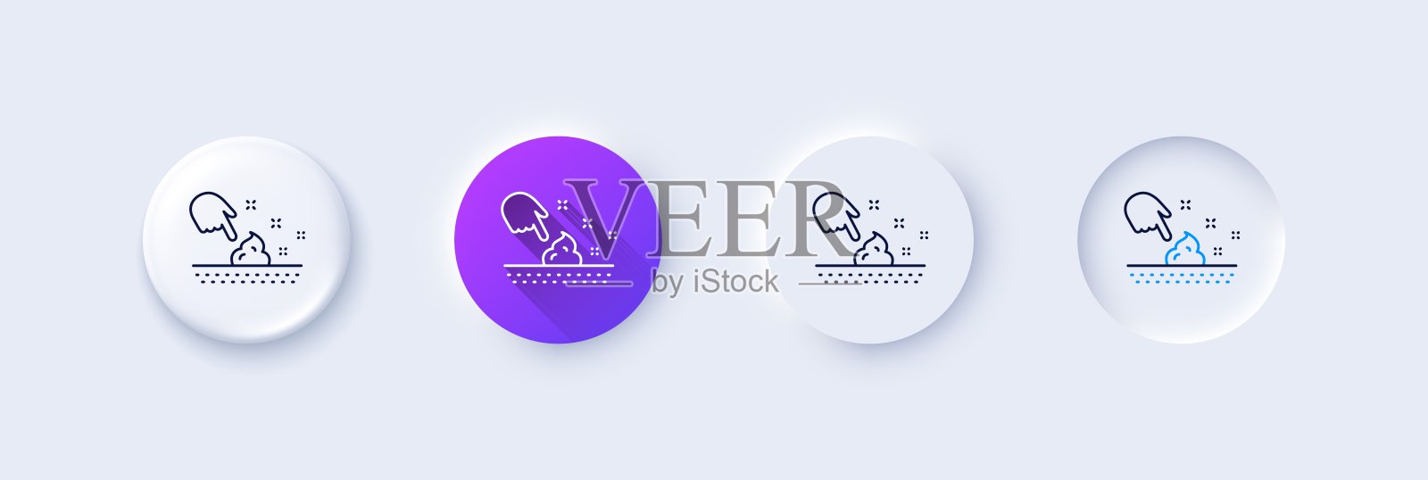 皮肤水分线图标。身体或面部护理标志。行图标。向量插画图片素材