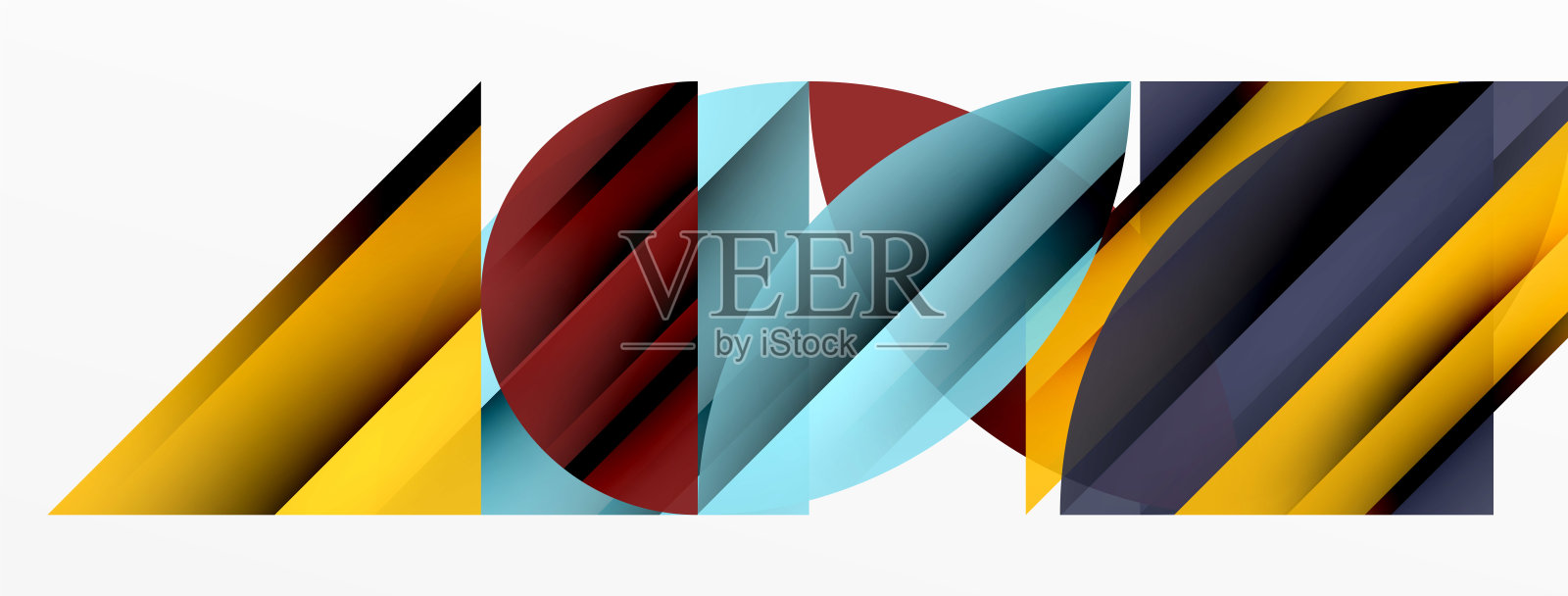 圆形，方形，三角形形状几何最小背景插画图片素材